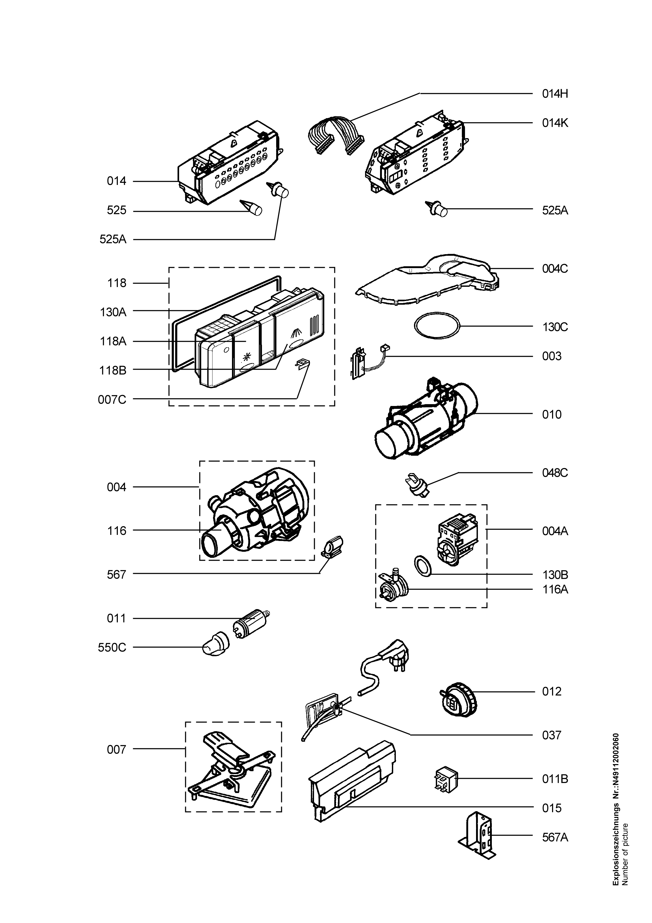 Explosionszeichnung AEG 91123475003 FAV88050IM