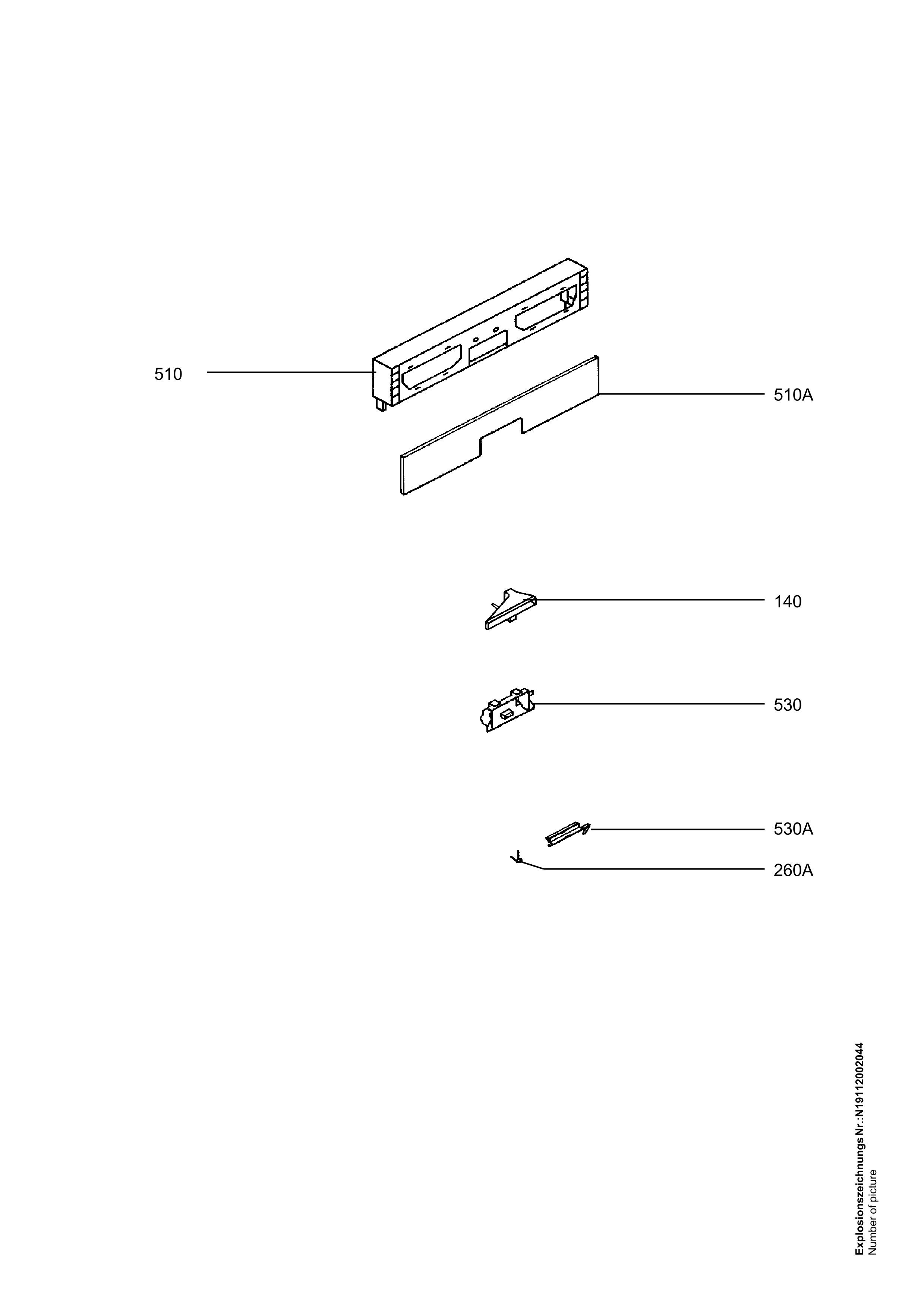 Explosionszeichnung AEG 91123457302 ESI 682 WE