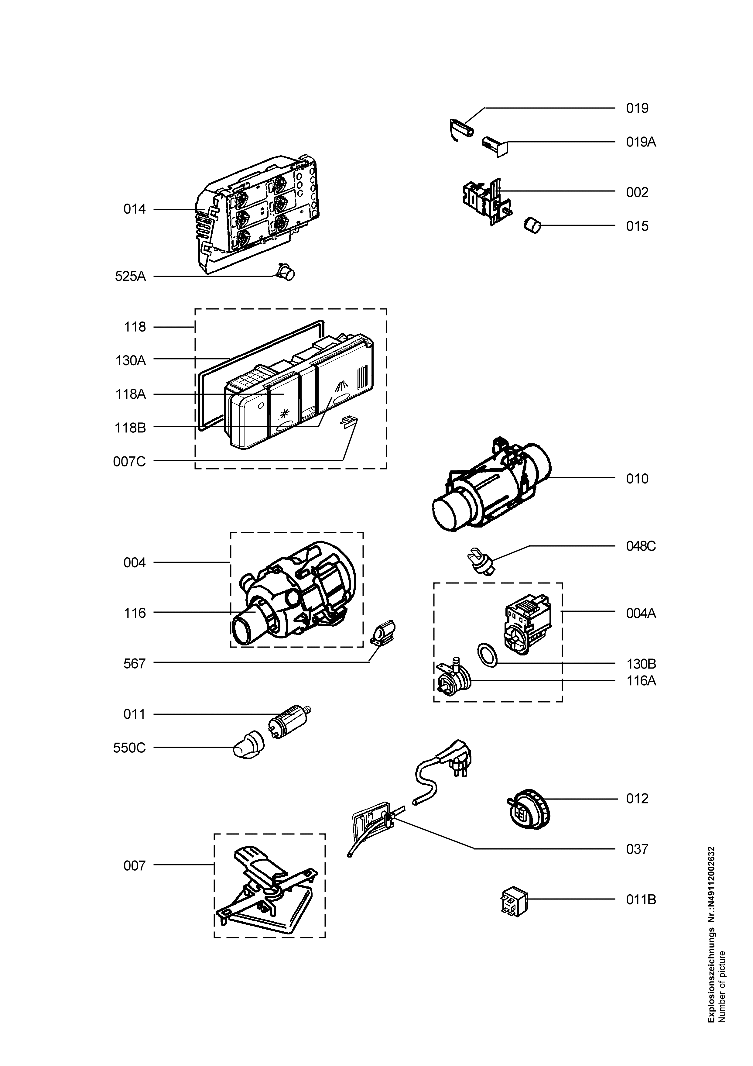 Explosionszeichnung AEG 91123477301 FAV44050I-W