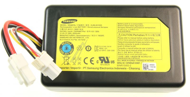 Samsung DJ9600193D Akku - Assy battery,21.6v,30q,6s2p,130*80*50,kc