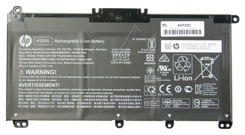 Hewlett Packard L11119855 Akku Notebook - Ht03xl l11119-855 li-ion akku 3.42ah