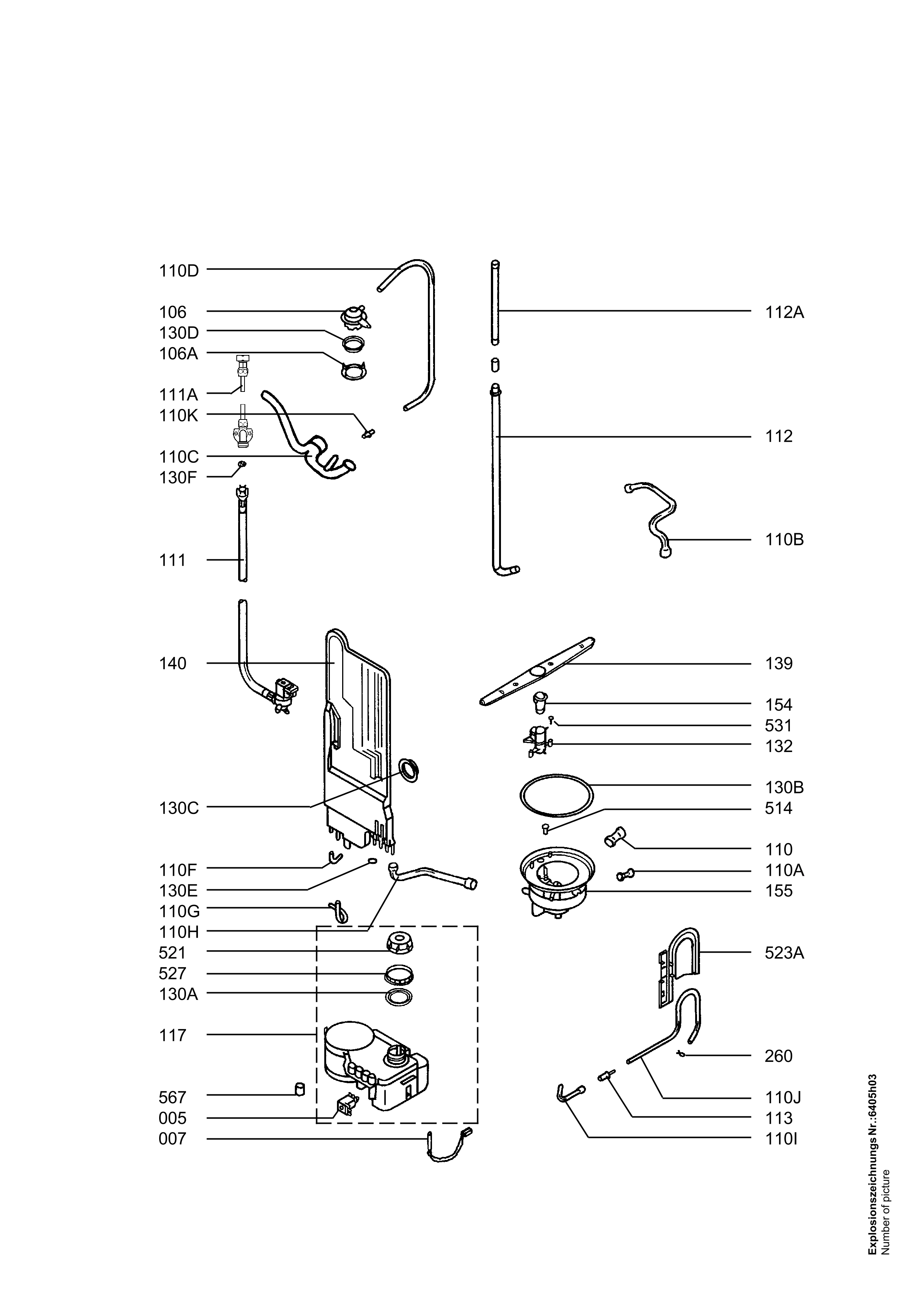 Explosionszeichnung AEG 91123410401 FAV6060I-D