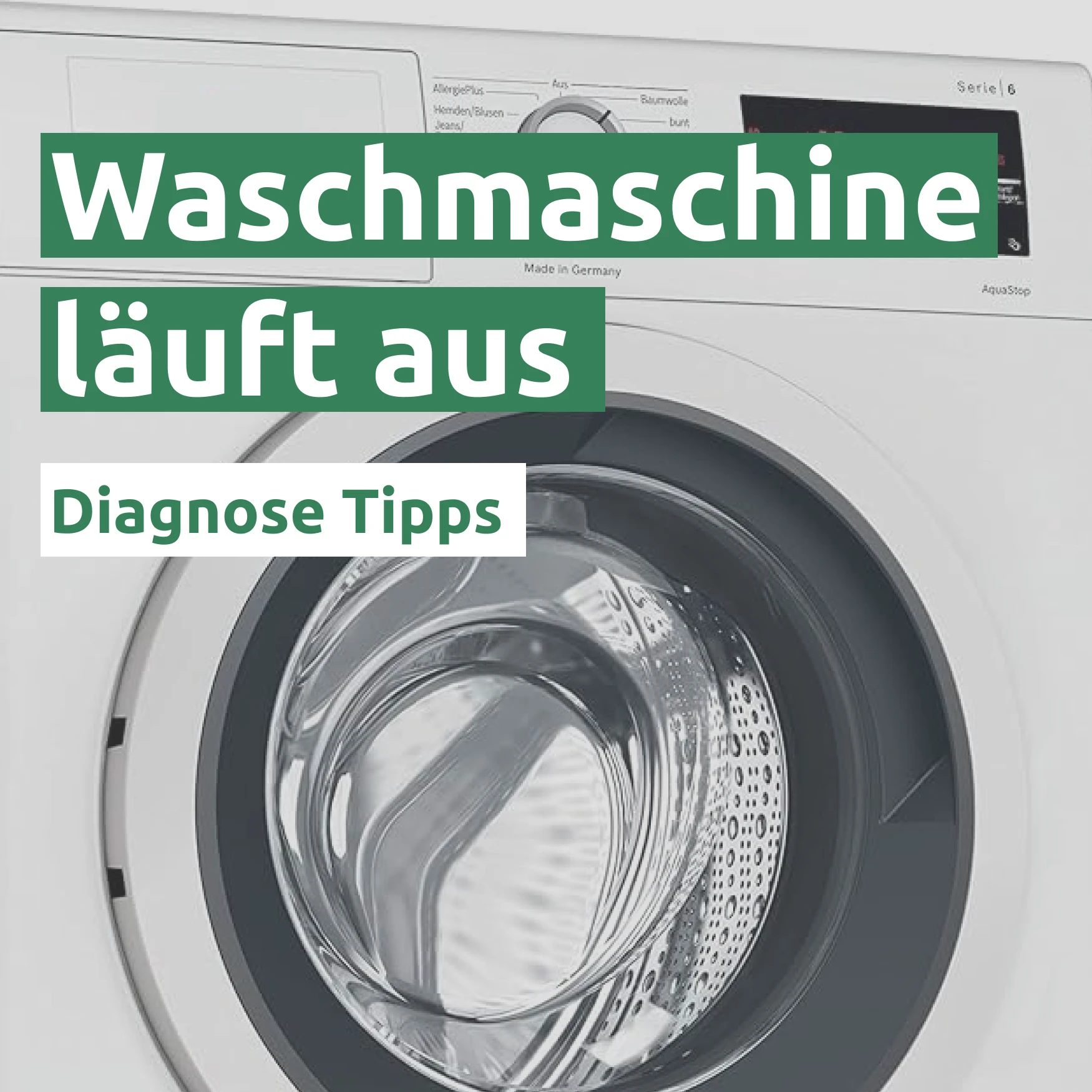 Waschmaschine läuft aus 