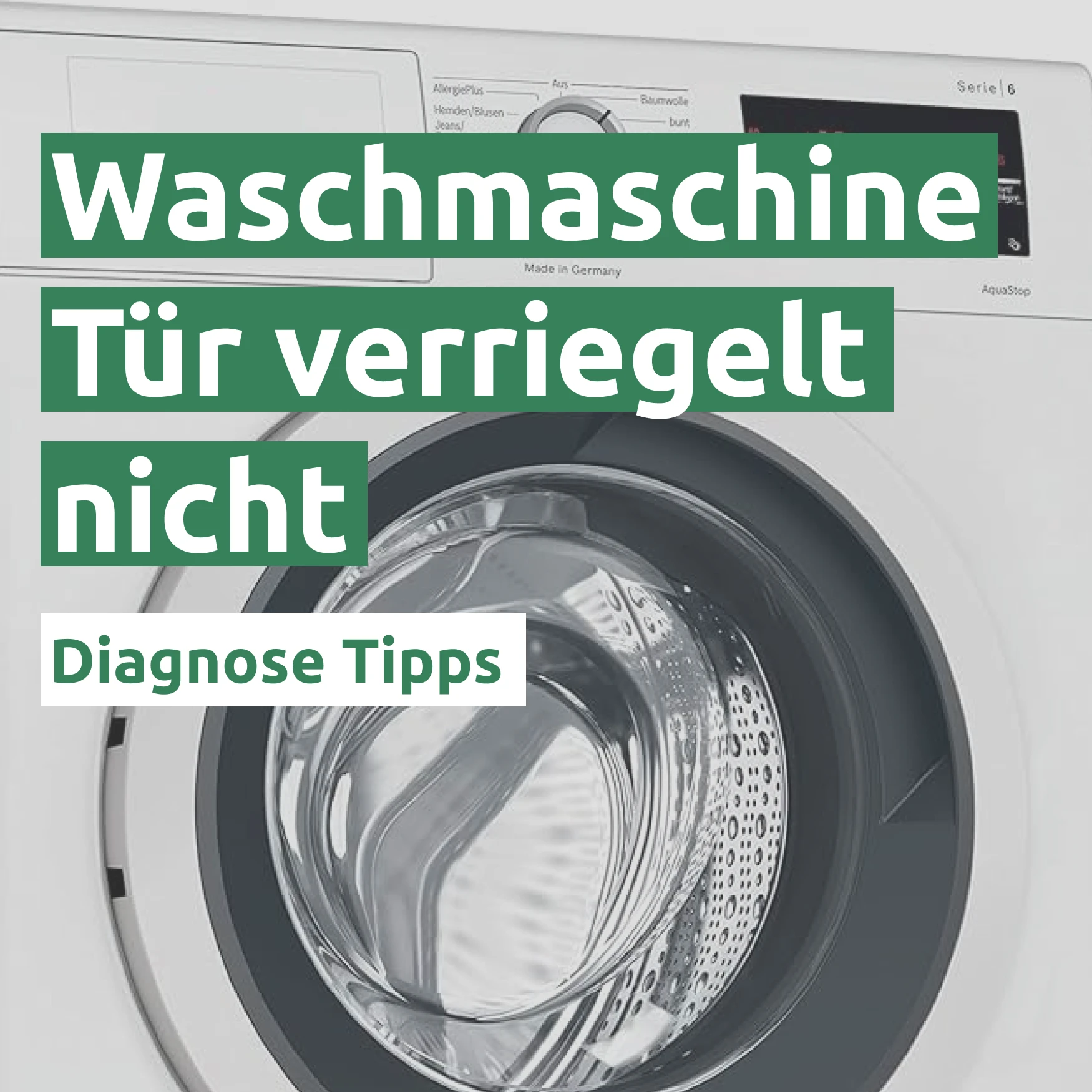 Waschmaschine Tür verriegelt nicht