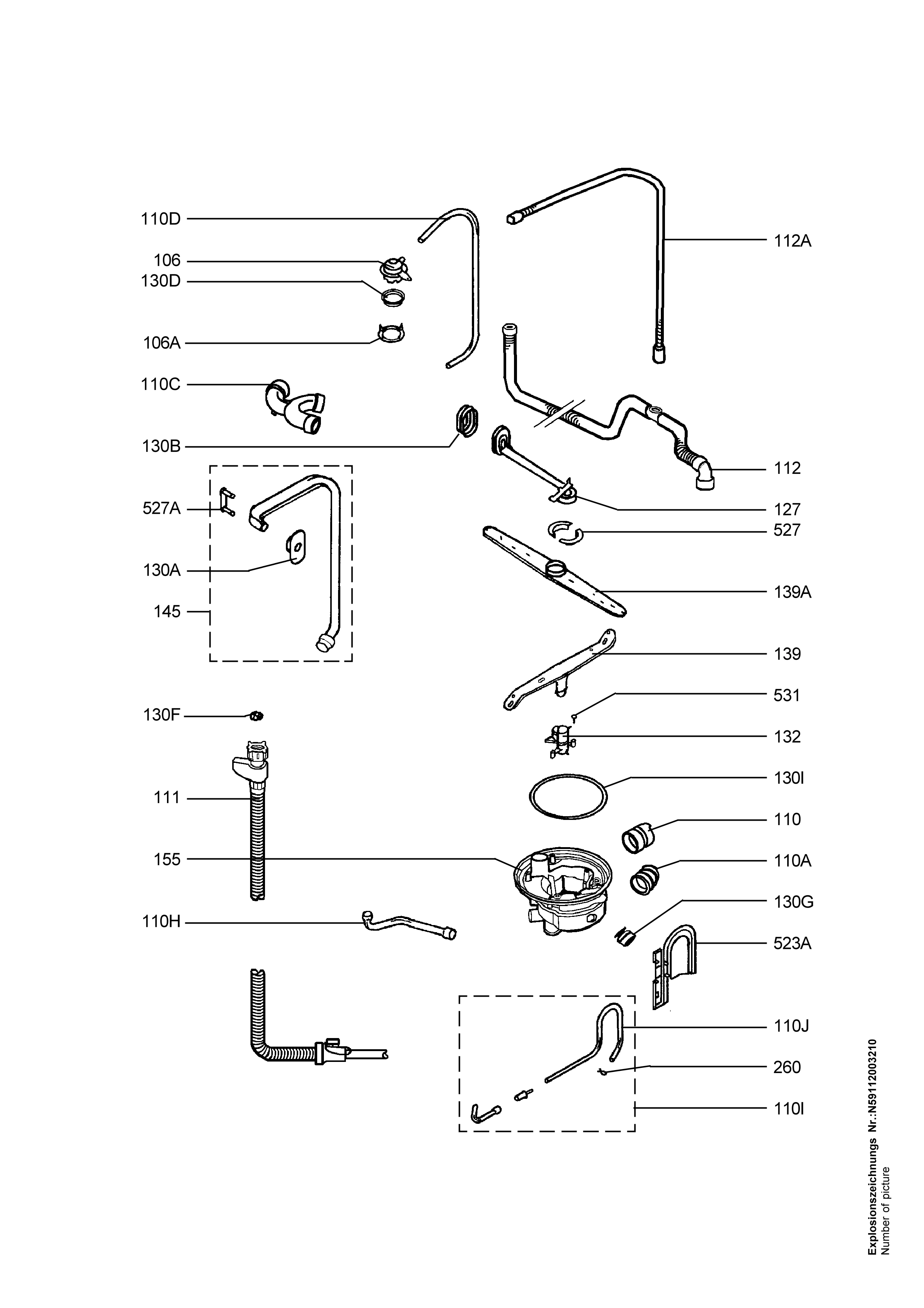Explosionszeichnung AEG 91123513100 FAV44070ID