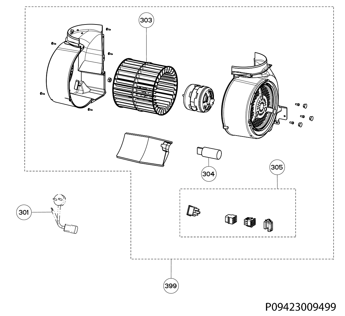 Explosionszeichnung AEG 94249256600 EFL10550DX