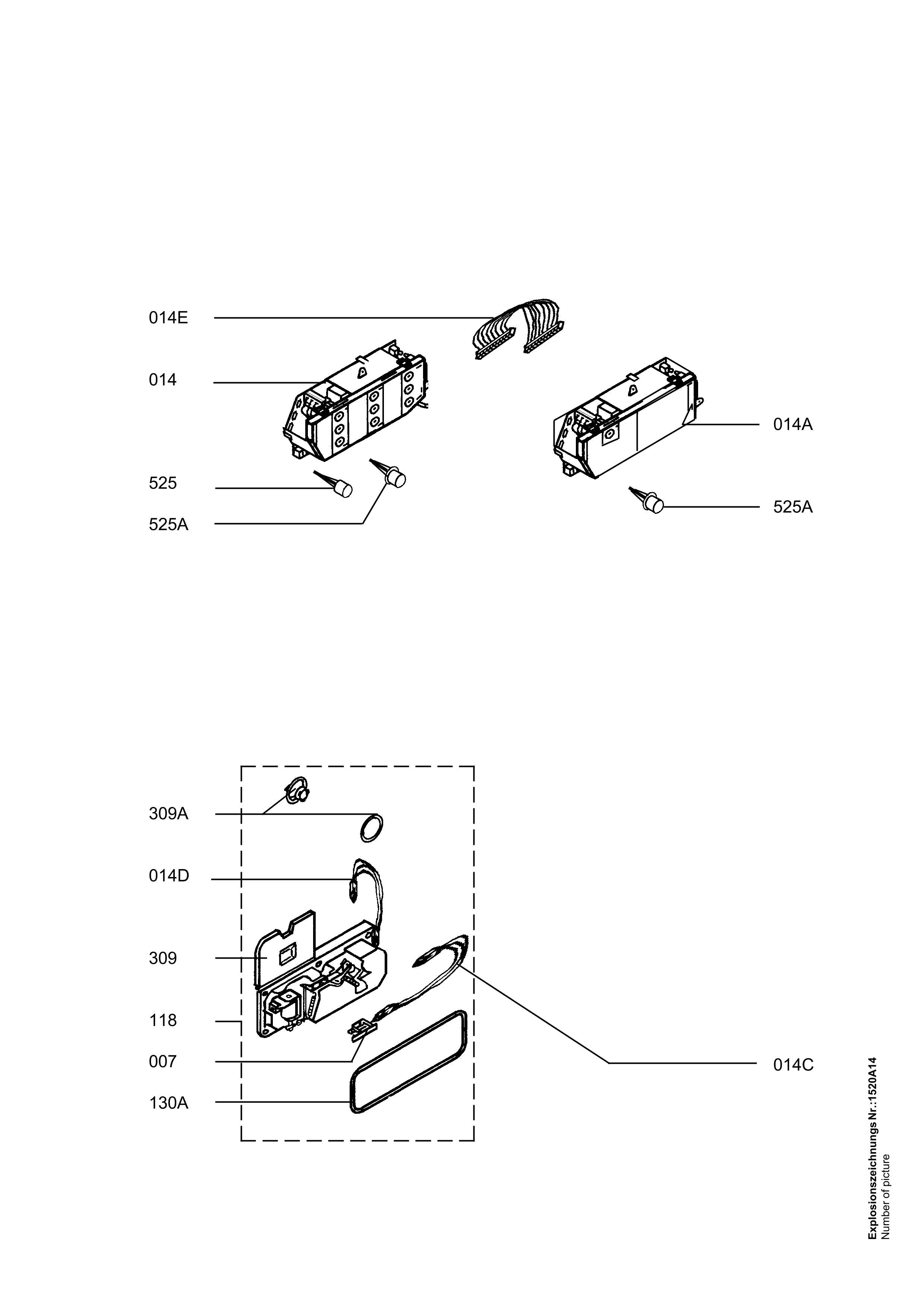 Explosionszeichnung AEG 91123232801 FAV50700 W