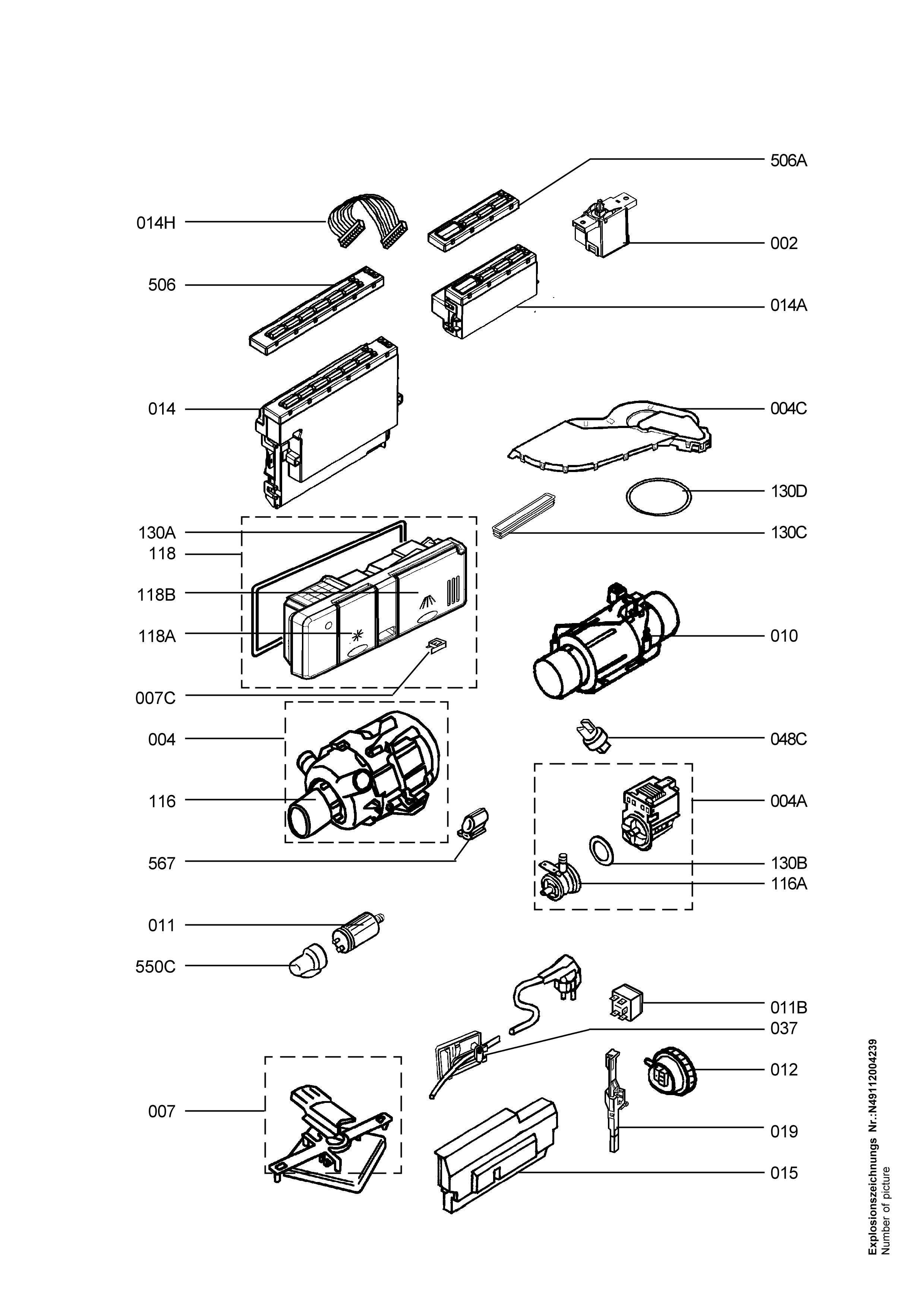 Explosionszeichnung AEG 91137218300 ESL 6270