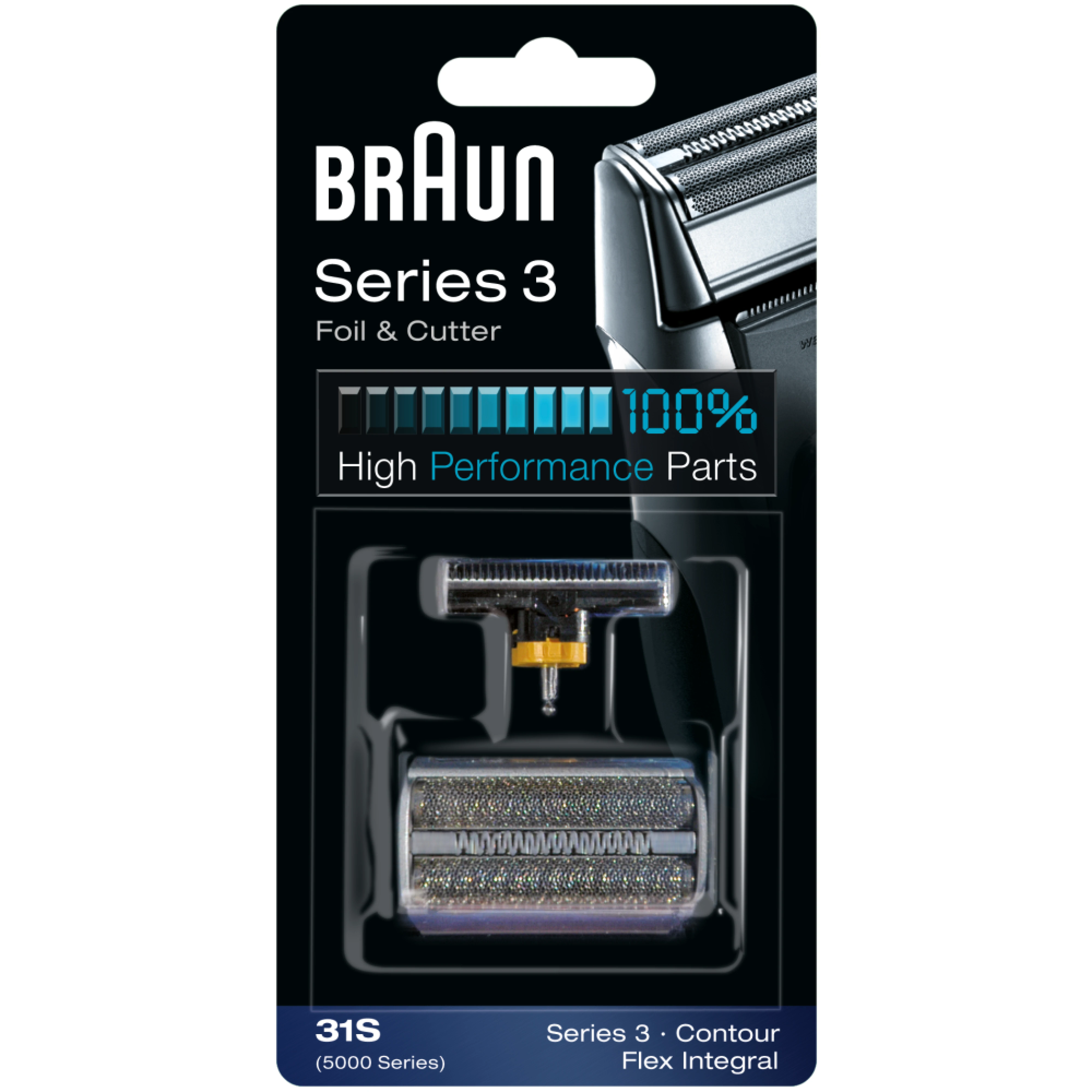 Braun Series 3 Scherkopf 31s KP5000 silber Rasierer Kombipack 81387940 Ersatzteil