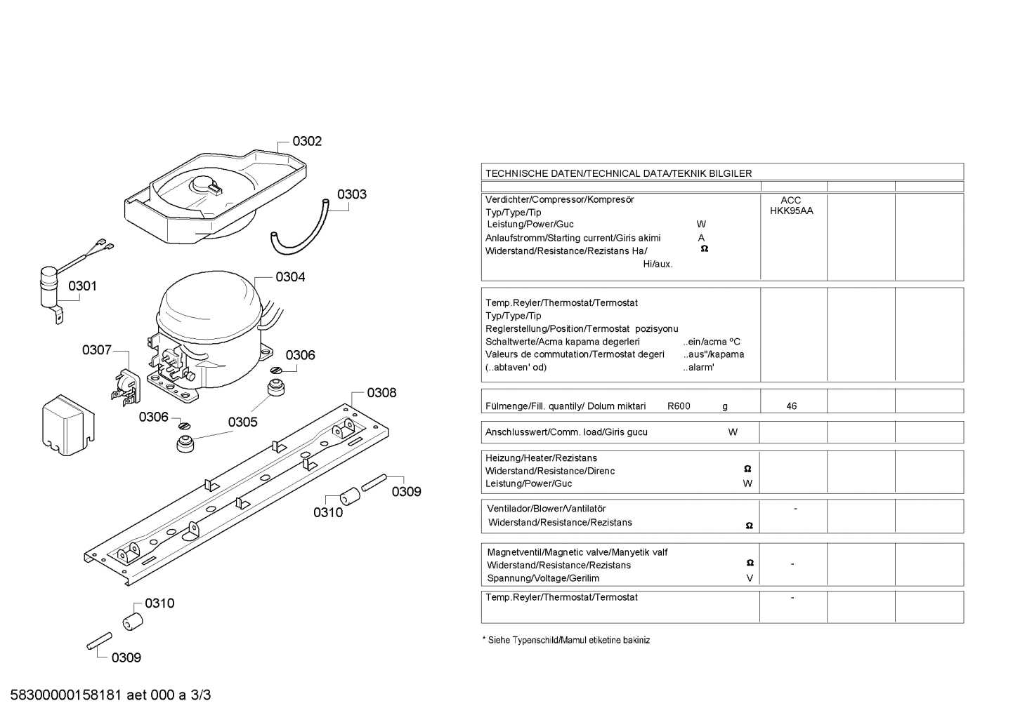 Explosionszeichnung Siemens KG33NX14GB/06