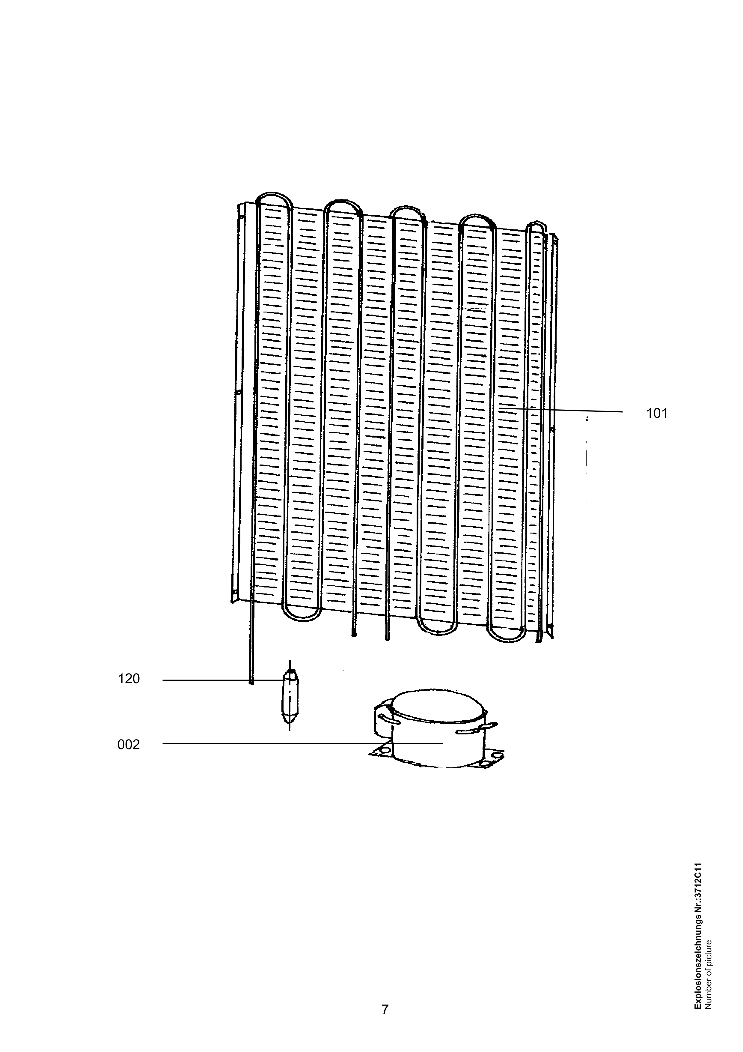 Explosionszeichnung AEG 92834110000 ARCTIS 226-6GS