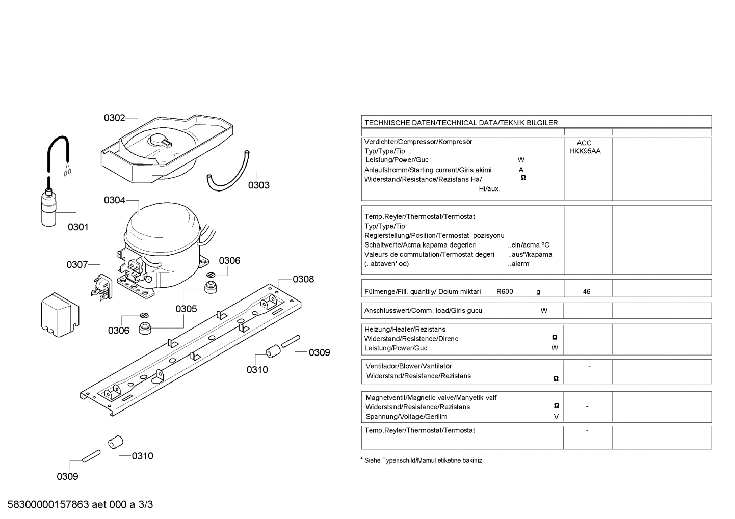 Explosionszeichnung Siemens KG33NX74GB/07