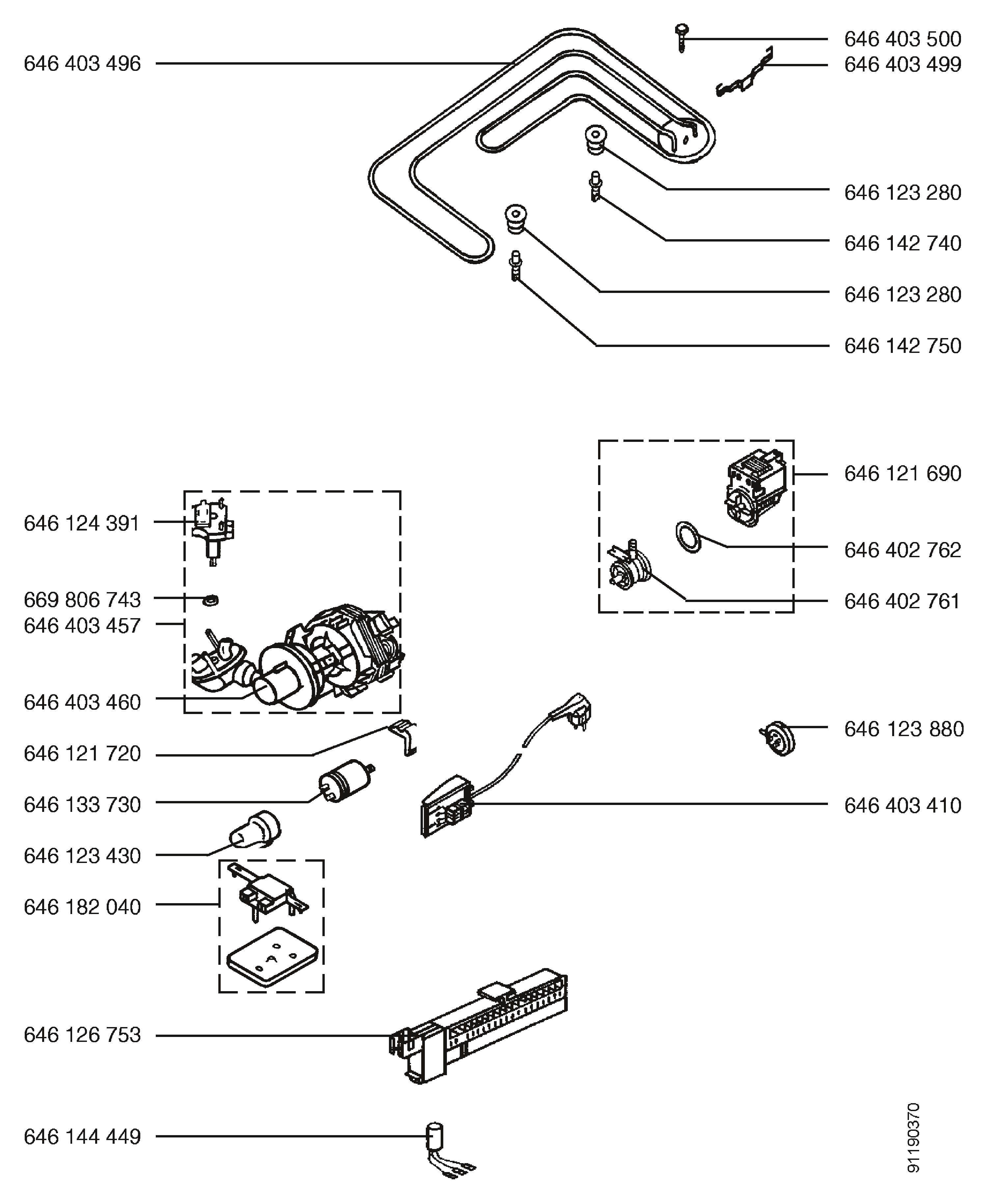 Explosionszeichnung AEG 91123207900 FAV6050-WML