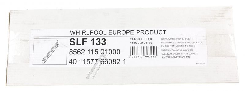 Whirlpool Indesit 484000001165 - C00470627 3-fach teleskopauszug slf133