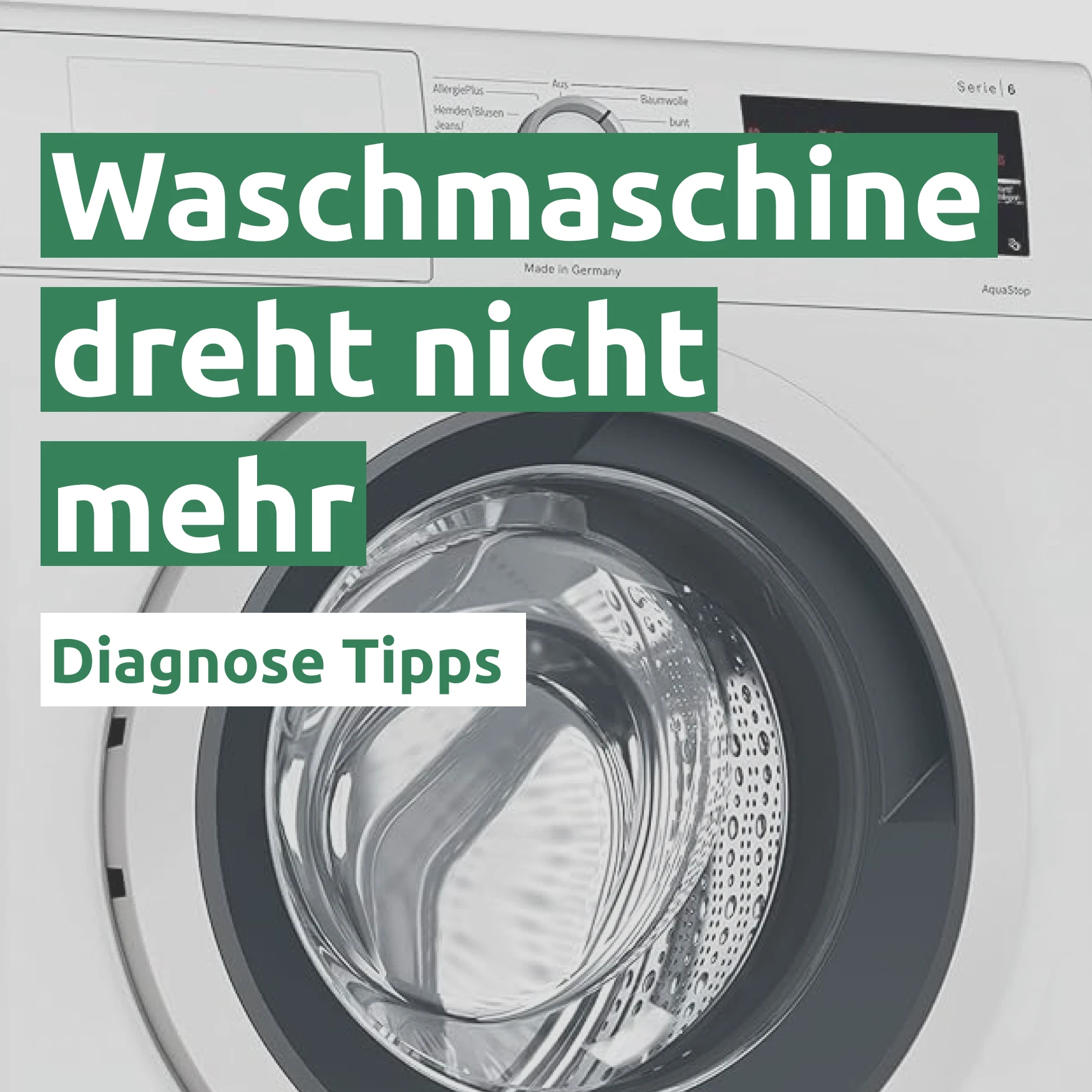 Ratgeber zum Problem: Waschmaschine dreht nicht mehr 