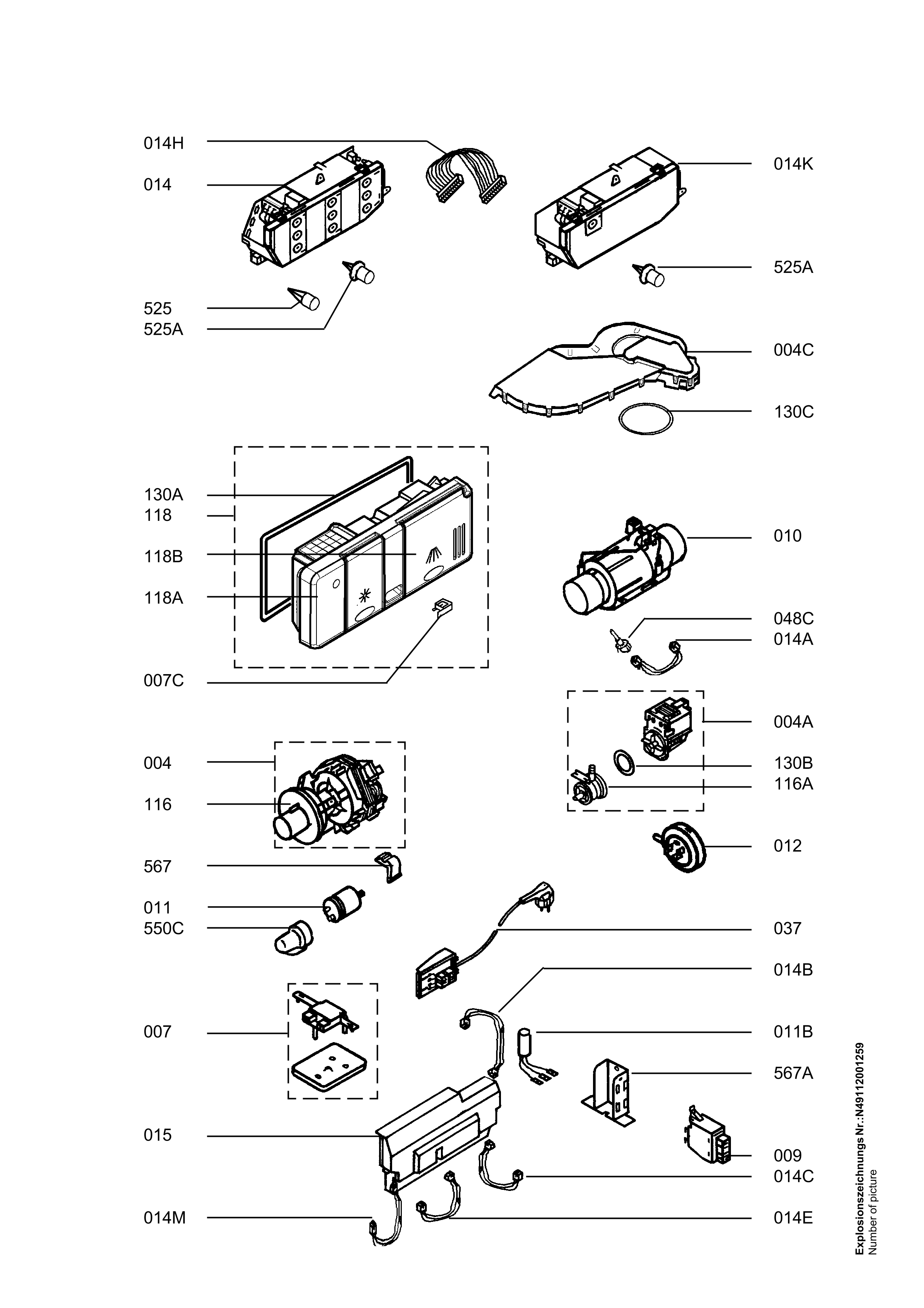 Explosionszeichnung AEG 91123480100 FAV64052ID