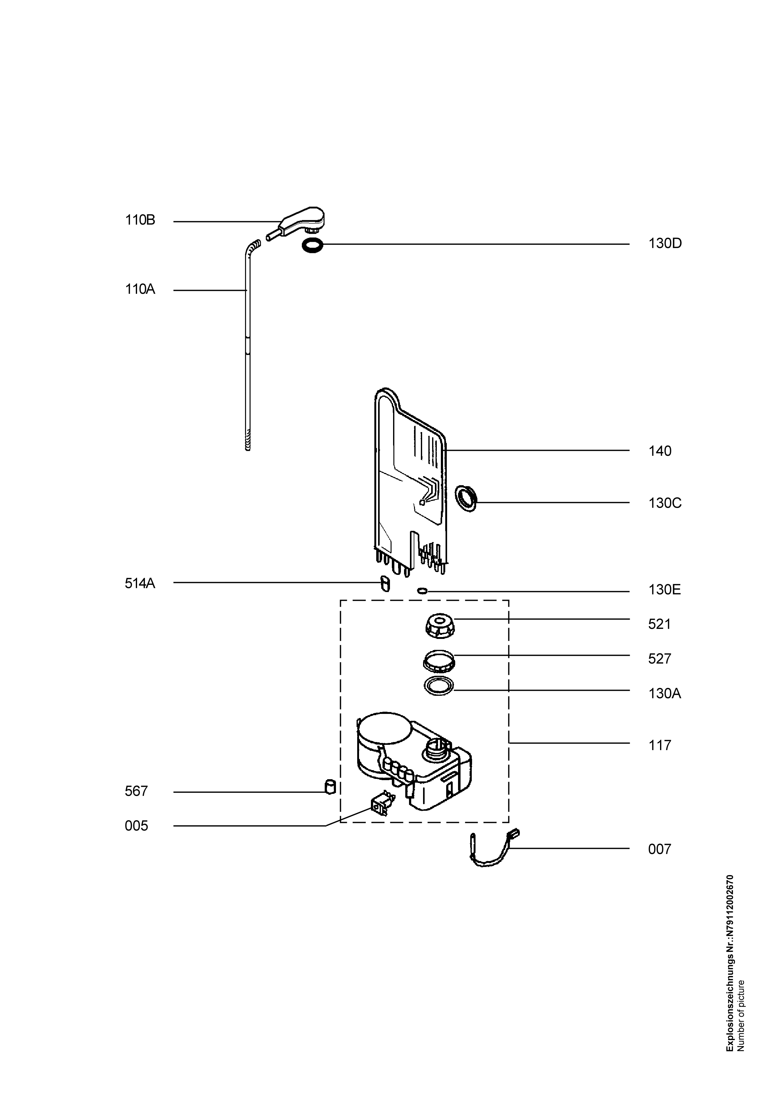 Explosionszeichnung AEG 91123624300 ESU 6211 X