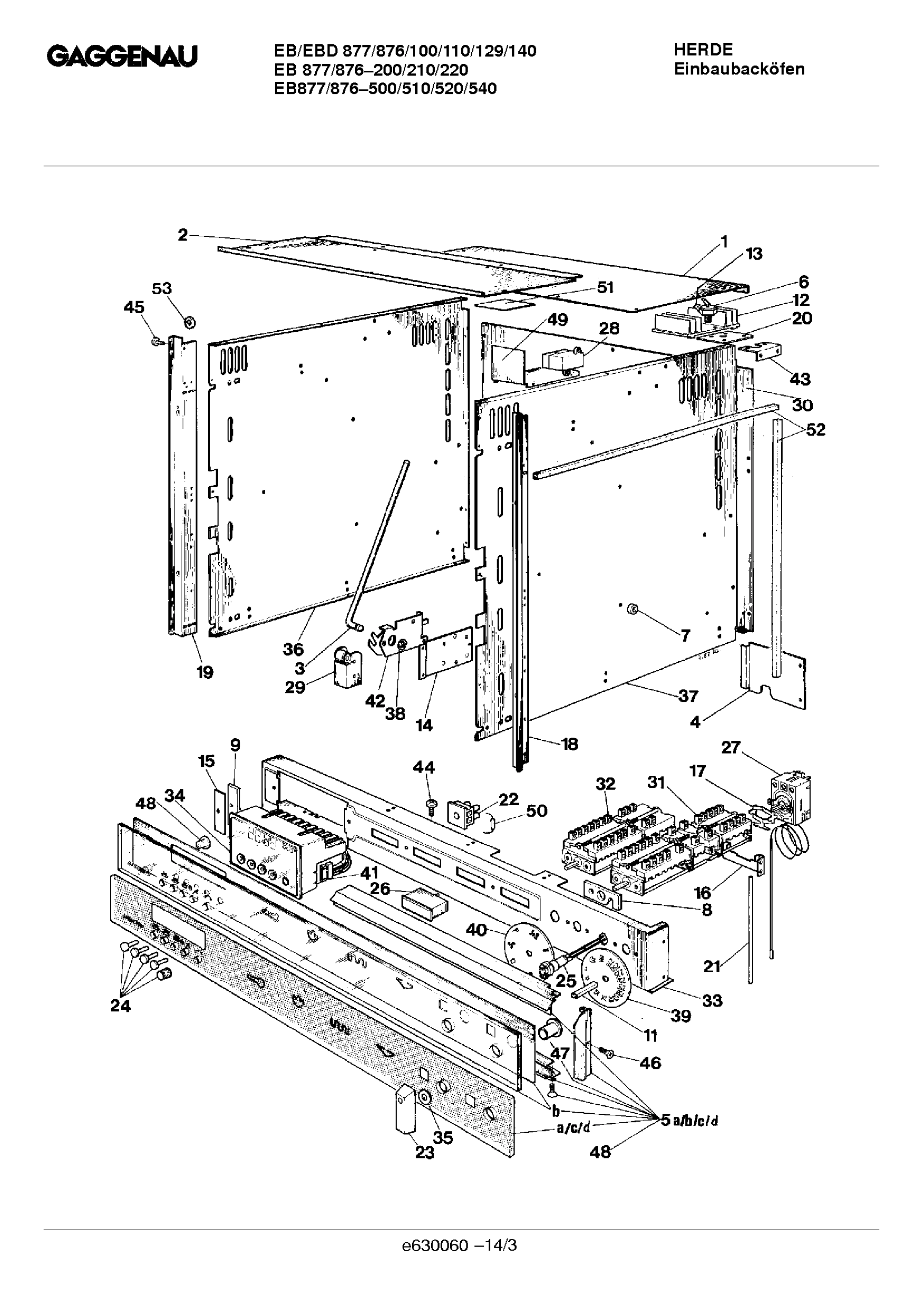 Explosionszeichnung Gaggenau EB876210(00)