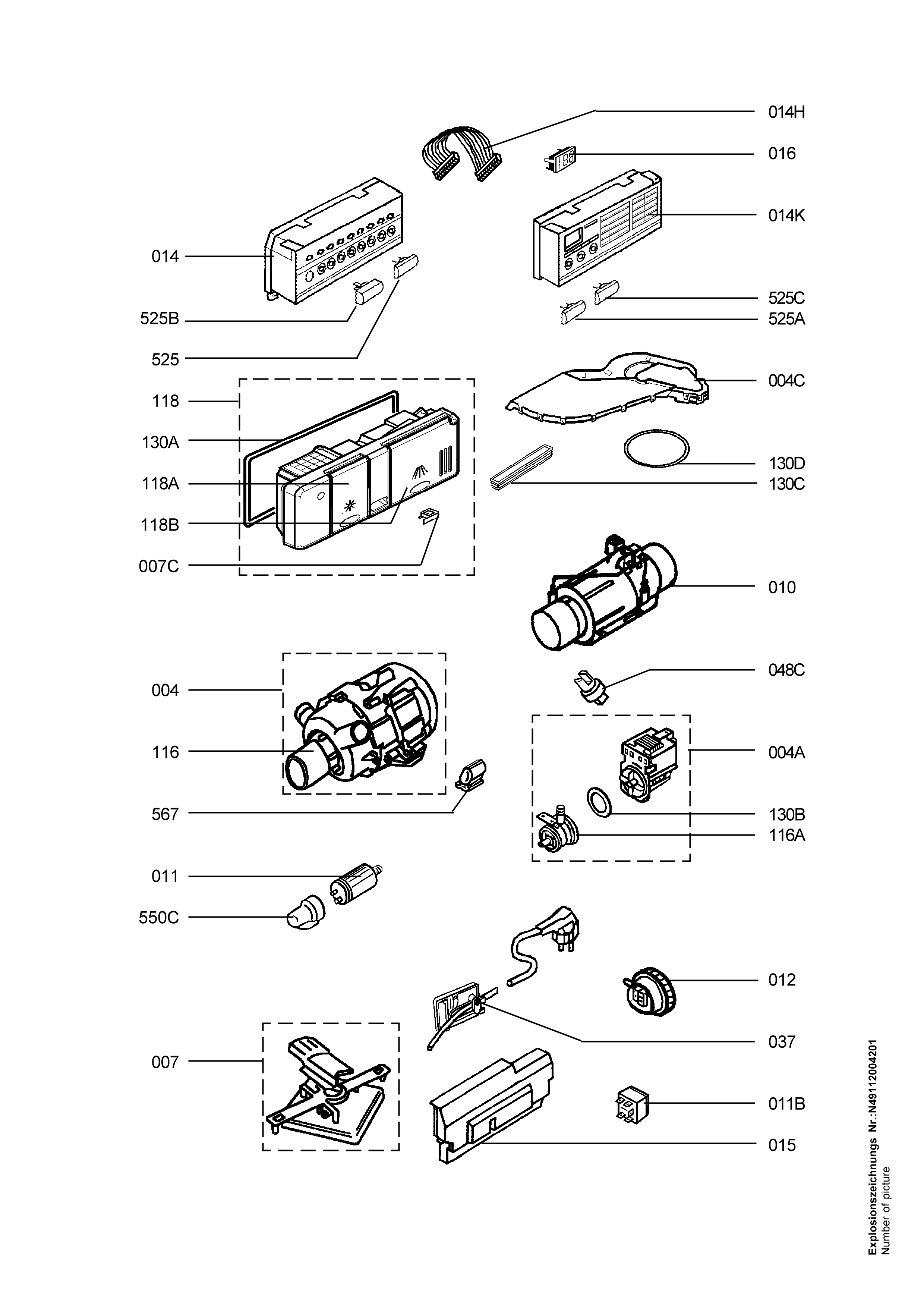 Explosionszeichnung AEG 91123262301 FAV60850