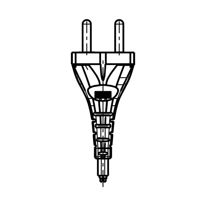 AEG Electrolux 2197426196 Netzkabel - Kabel,grau,8m