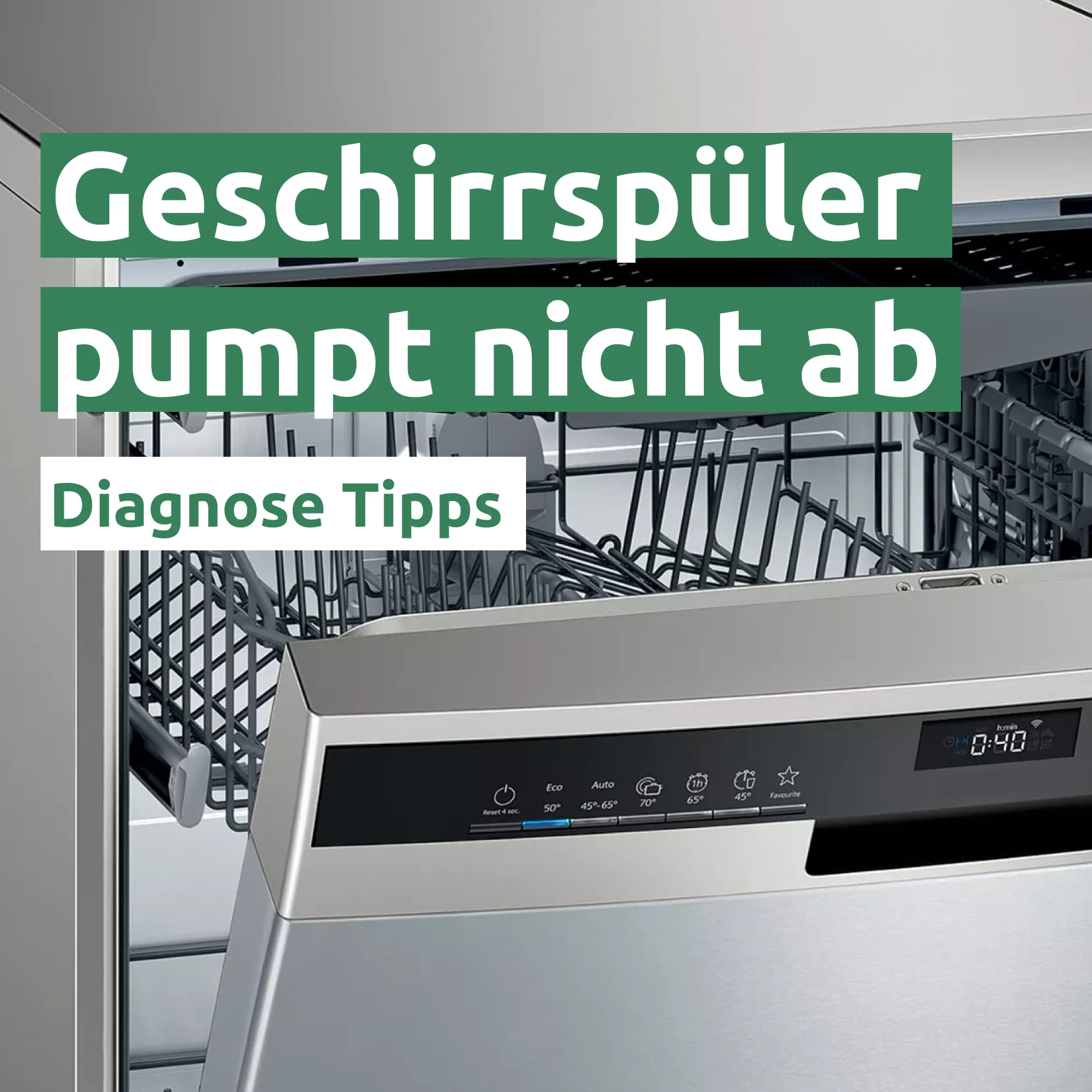 Geschirrspüler pumpt nicht ab