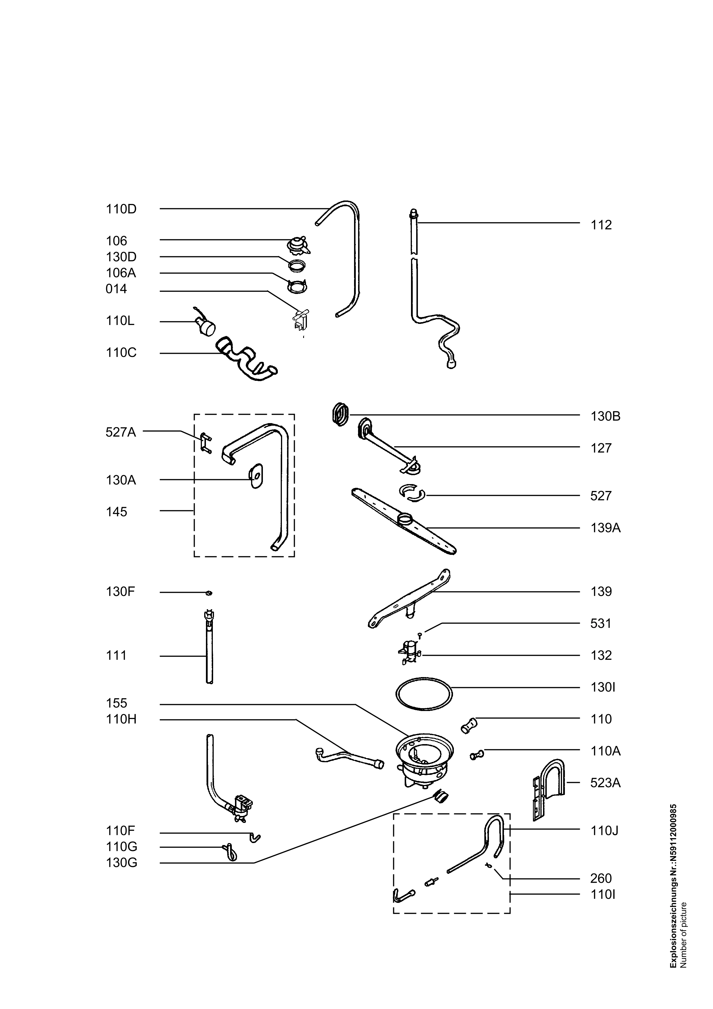 Explosionszeichnung AEG 91123247700 FAV40829W