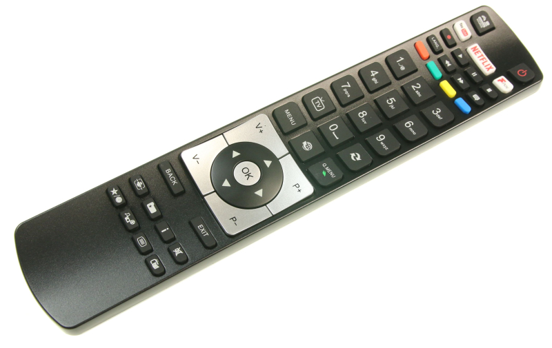 Vestel 30097882 - R/c 5118f fernbedienung black fplay netflix hitachi, digihome, luxor, jvc, finlux, kendo, ok, schaub lorenz, nordmende, passend für walker