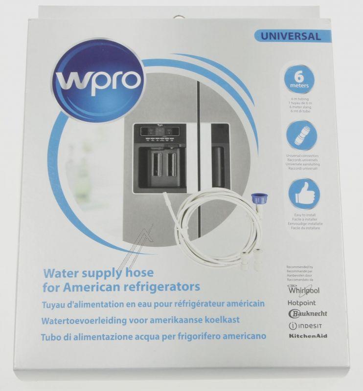 Whirlpool W-Pro 484000008590 Einlaufschlauch - C00379990 ukt002, passend für universal wasserzulaufleitung für side-by-side-kühlgeräte 6m