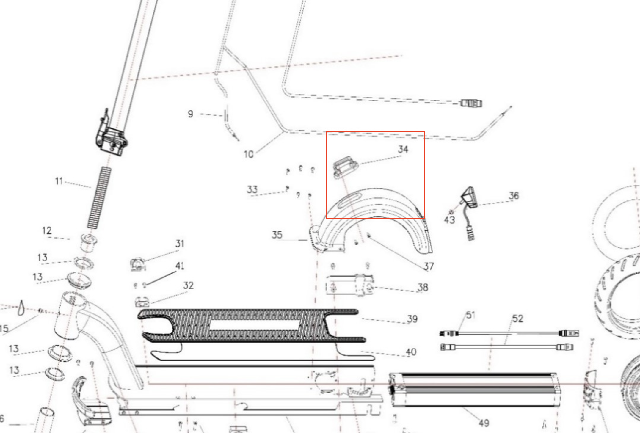 Griff für Schutzblech Soflow SO4 und SO4 PRO 80021021 Halter hinten SoFlow Ersatzteil