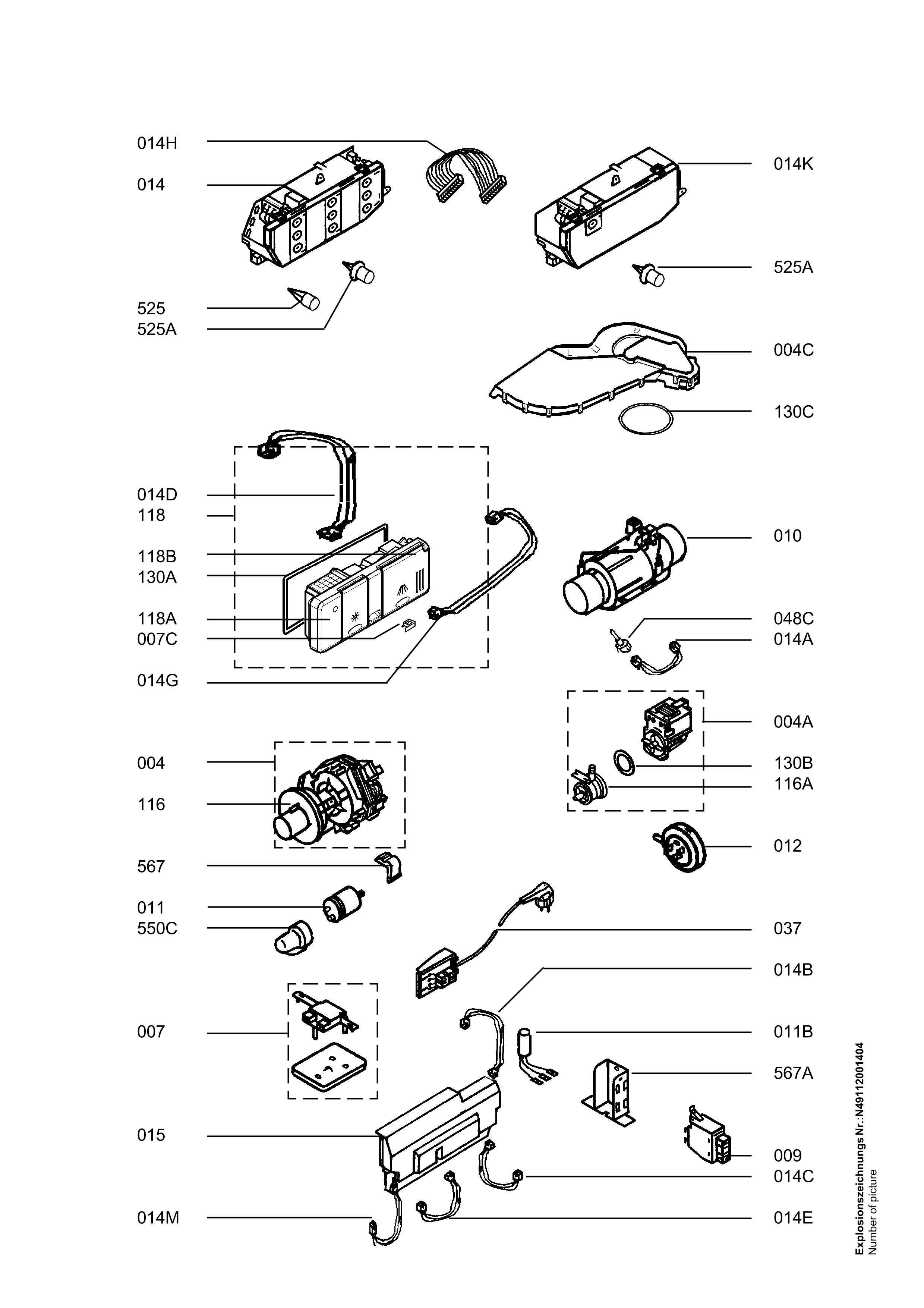 Explosionszeichnung AEG 91123479902 FAV64052I-M