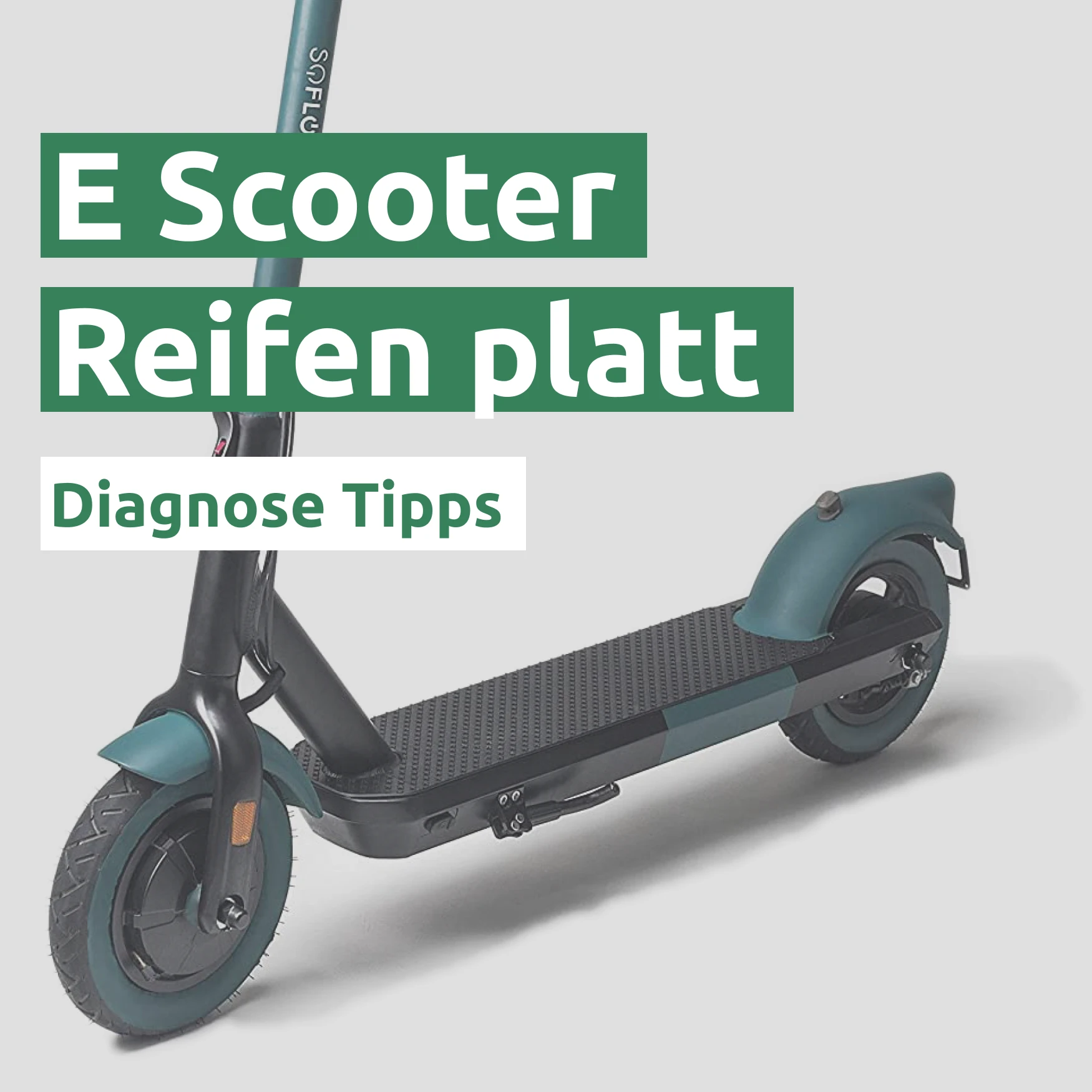 E Scooter Reifen platt