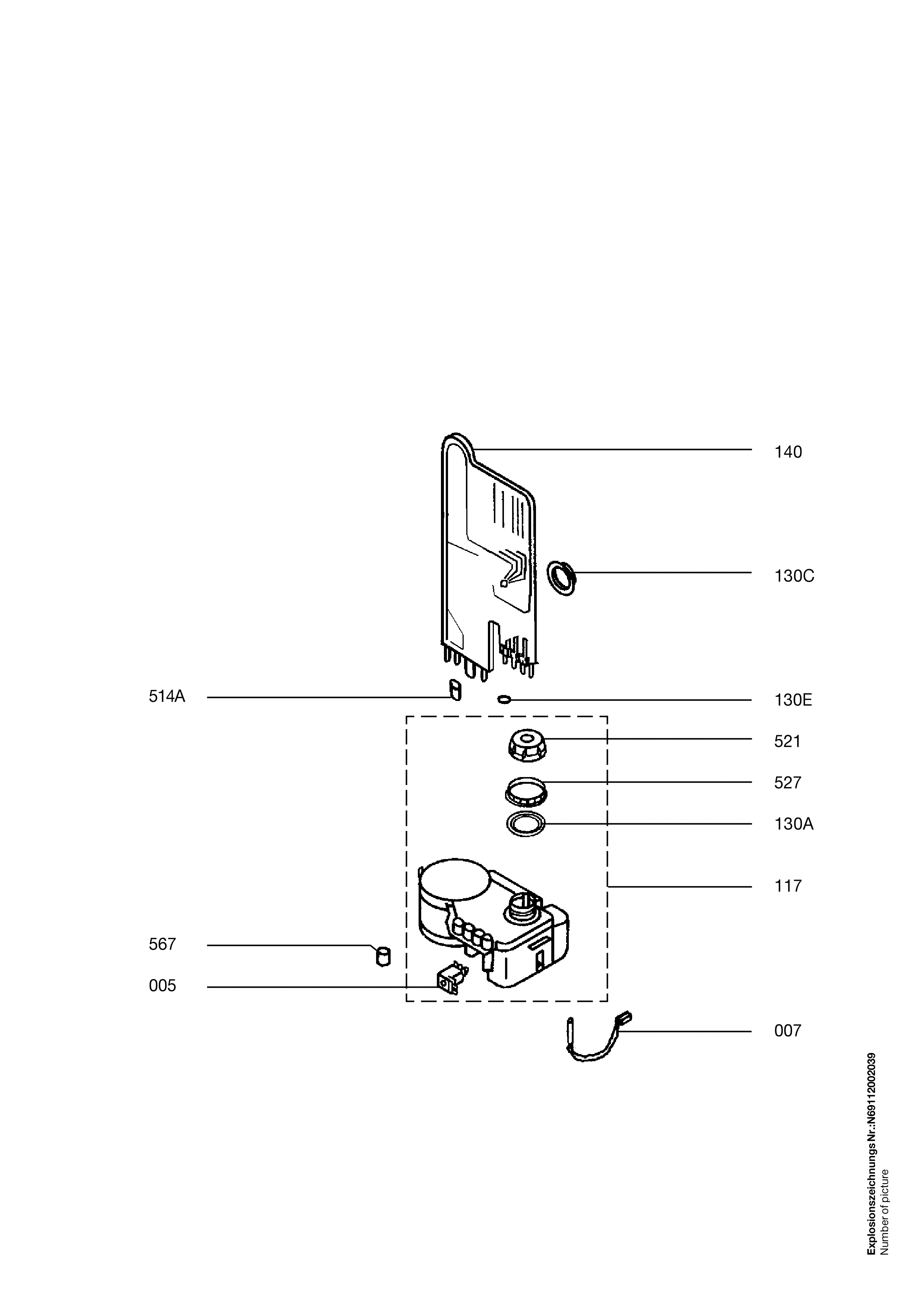Explosionszeichnung AEG 91123477301 FAV44050I-W