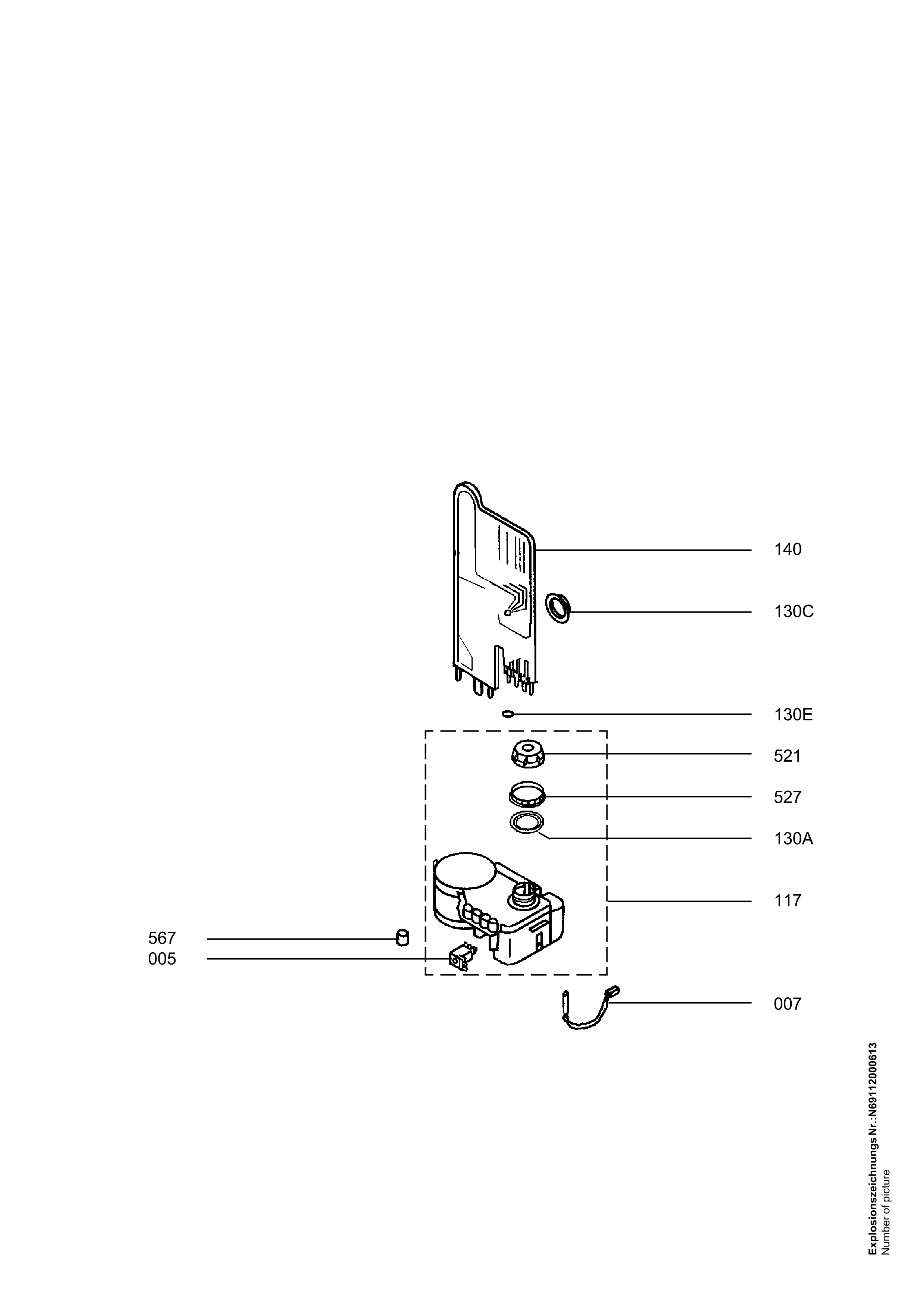 Explosionszeichnung AEG 91123452201 ESI 682 K