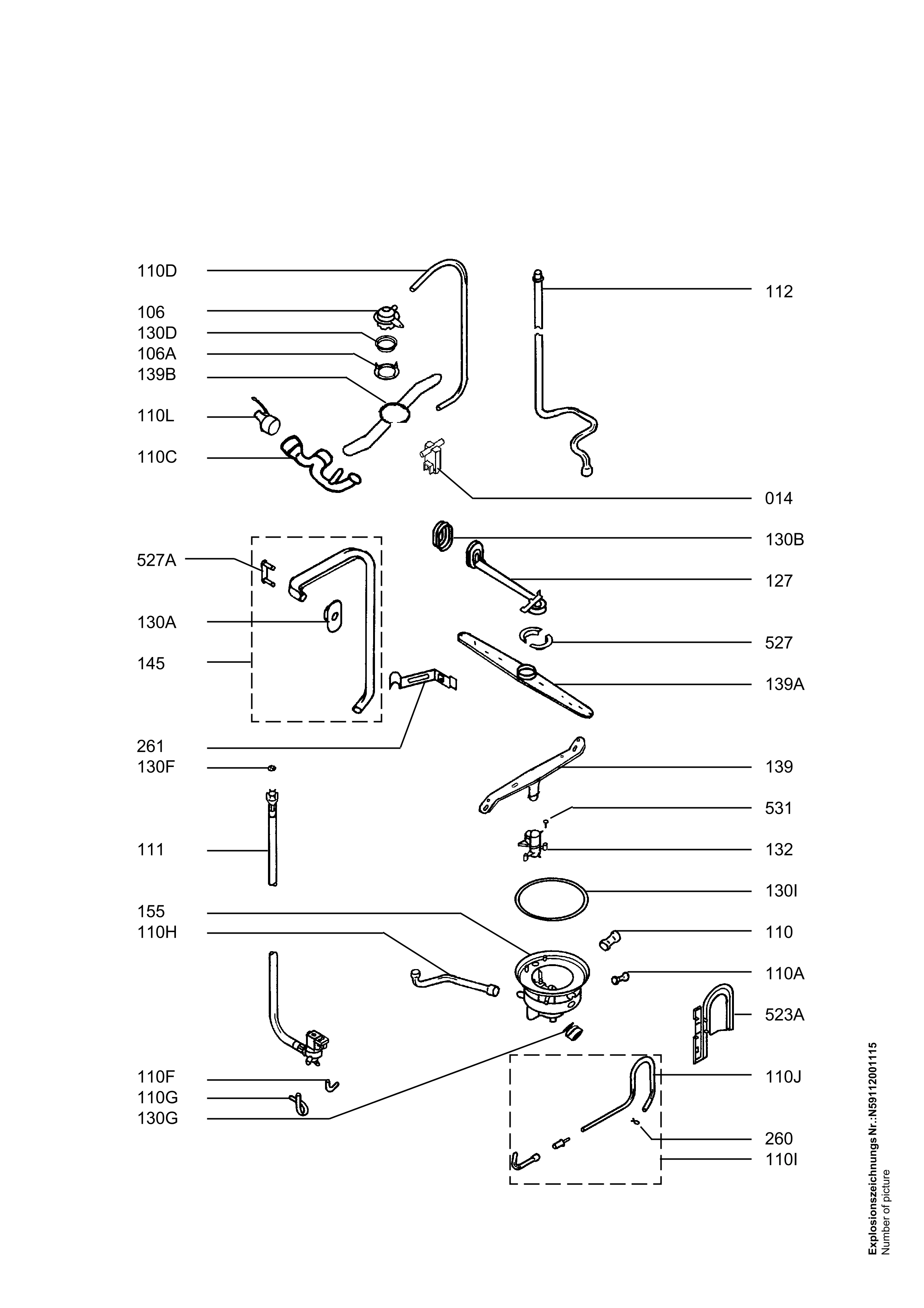 Explosionszeichnung AEG 91123472501 FAV86050VI