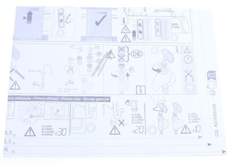 AEG Electrolux 140237833201 Schablone - Template fi a-wh