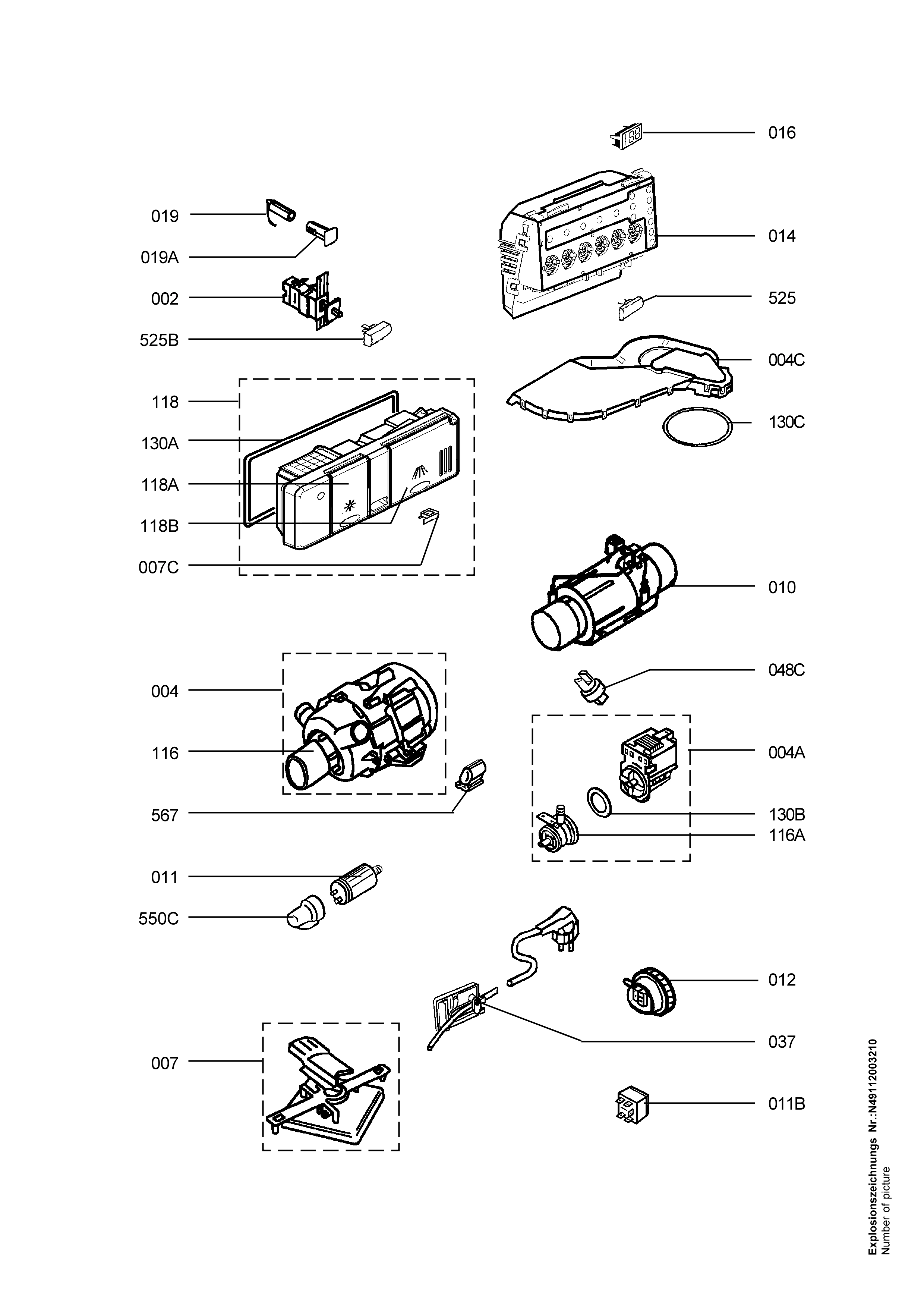 Explosionszeichnung AEG 91123512700 FAV64075IM