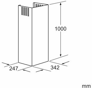 BSH Bosch Siemens 00704540 - Dhz1223 kaminverlängerung