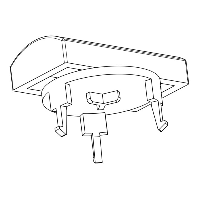 AEG Electrolux 1118661170 Netzschalterknopf - Ein/aus taste,aluminium