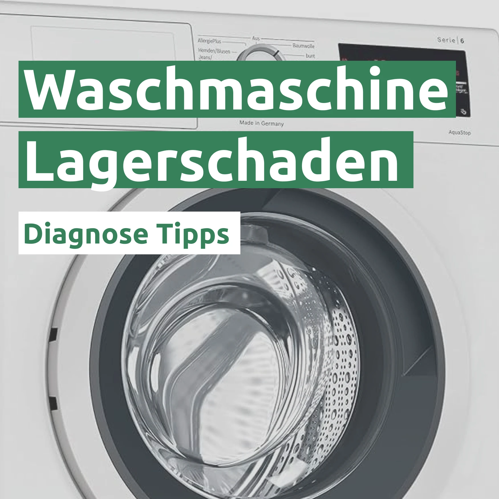 Waschmaschine Lagerschaden