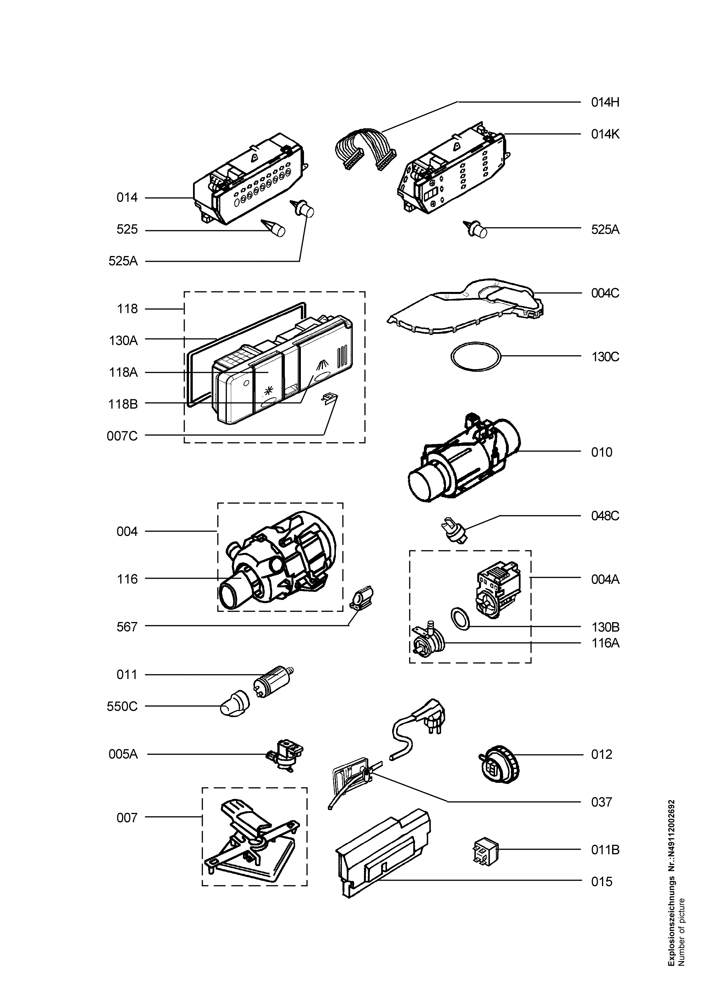 Explosionszeichnung Husqvarna 91123486503 QB 6109 K