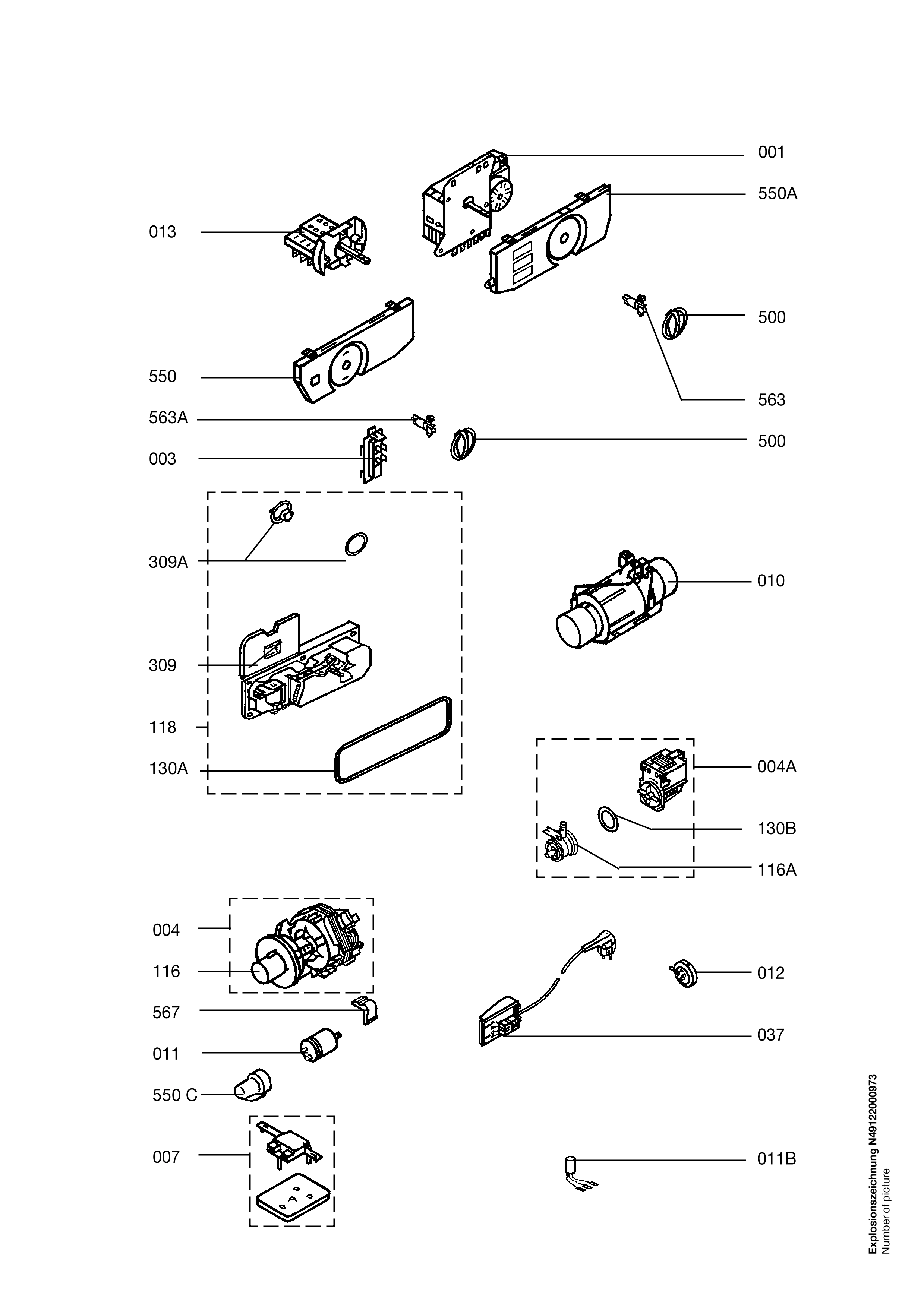 Explosionszeichnung AEG 91123451901 Favorit 30350 I B
