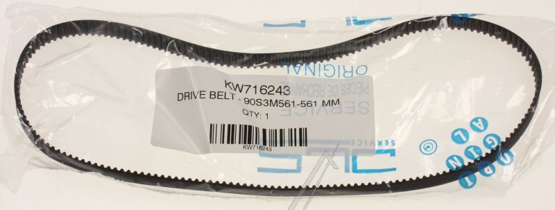 Delonghi KW716243 Zahnriemen - 90s3m561 drive belt-90s3m561-561mm bm260/bm366