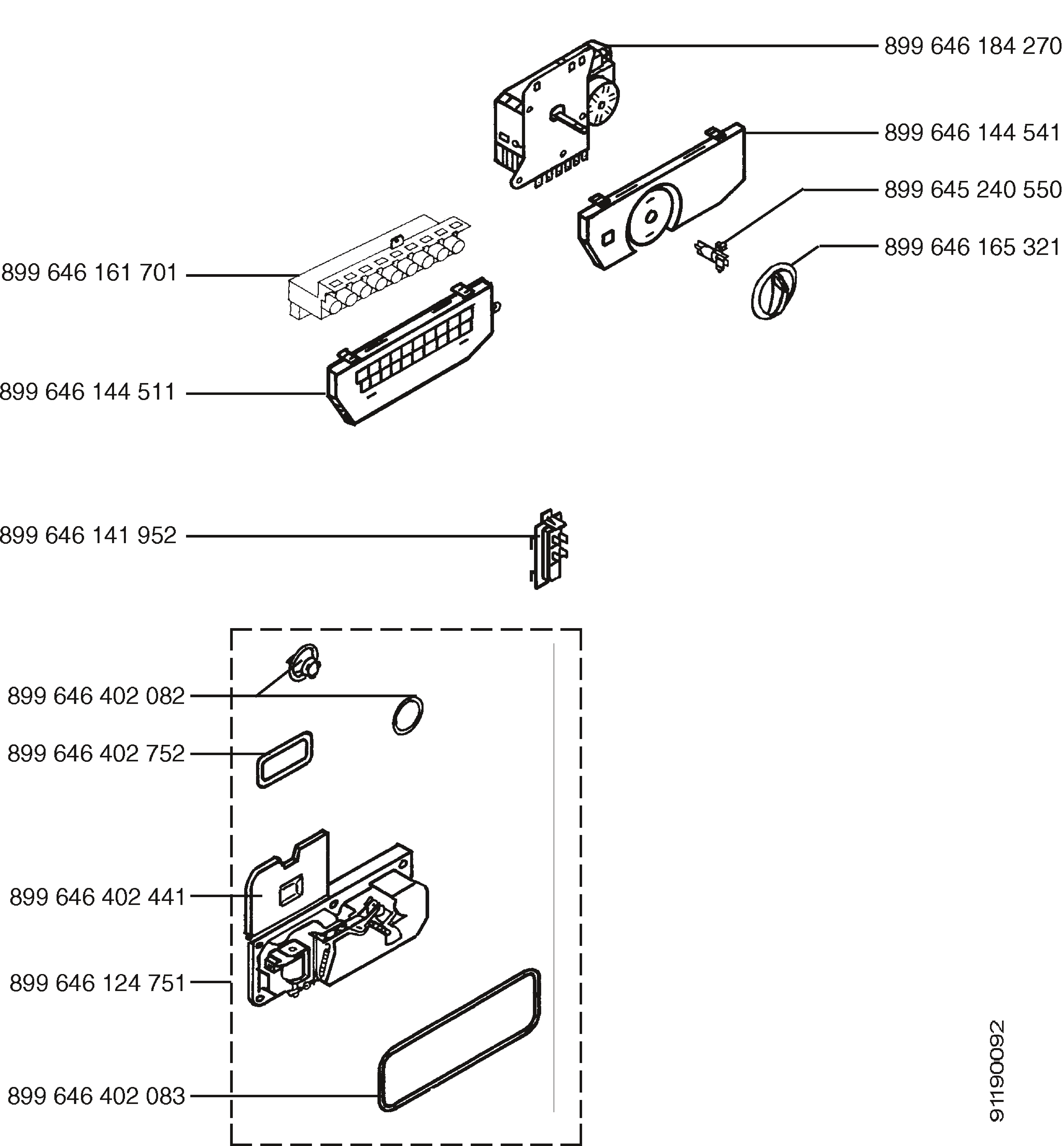 Explosionszeichnung AEG 91123218400 ESF 640 W