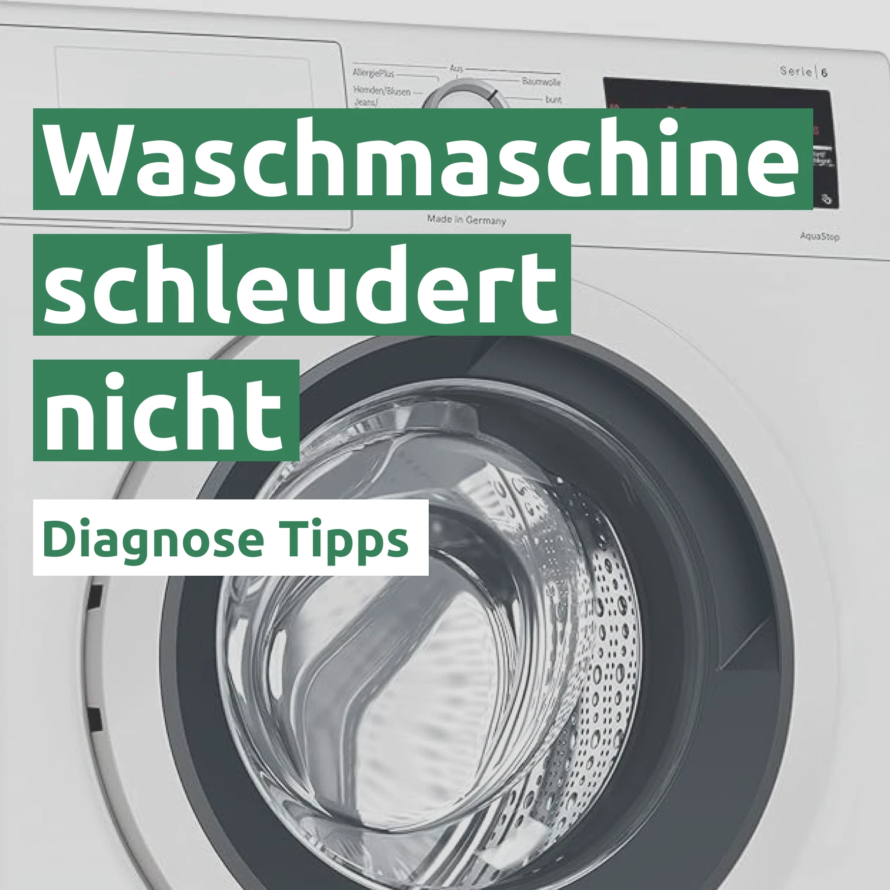 Waschmaschine schleudert nicht