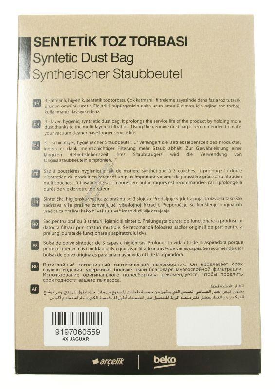 Grundig 9197060559 Staubsaugerbeutel - Sms filtre passend für jaguar (4 lü kutu)