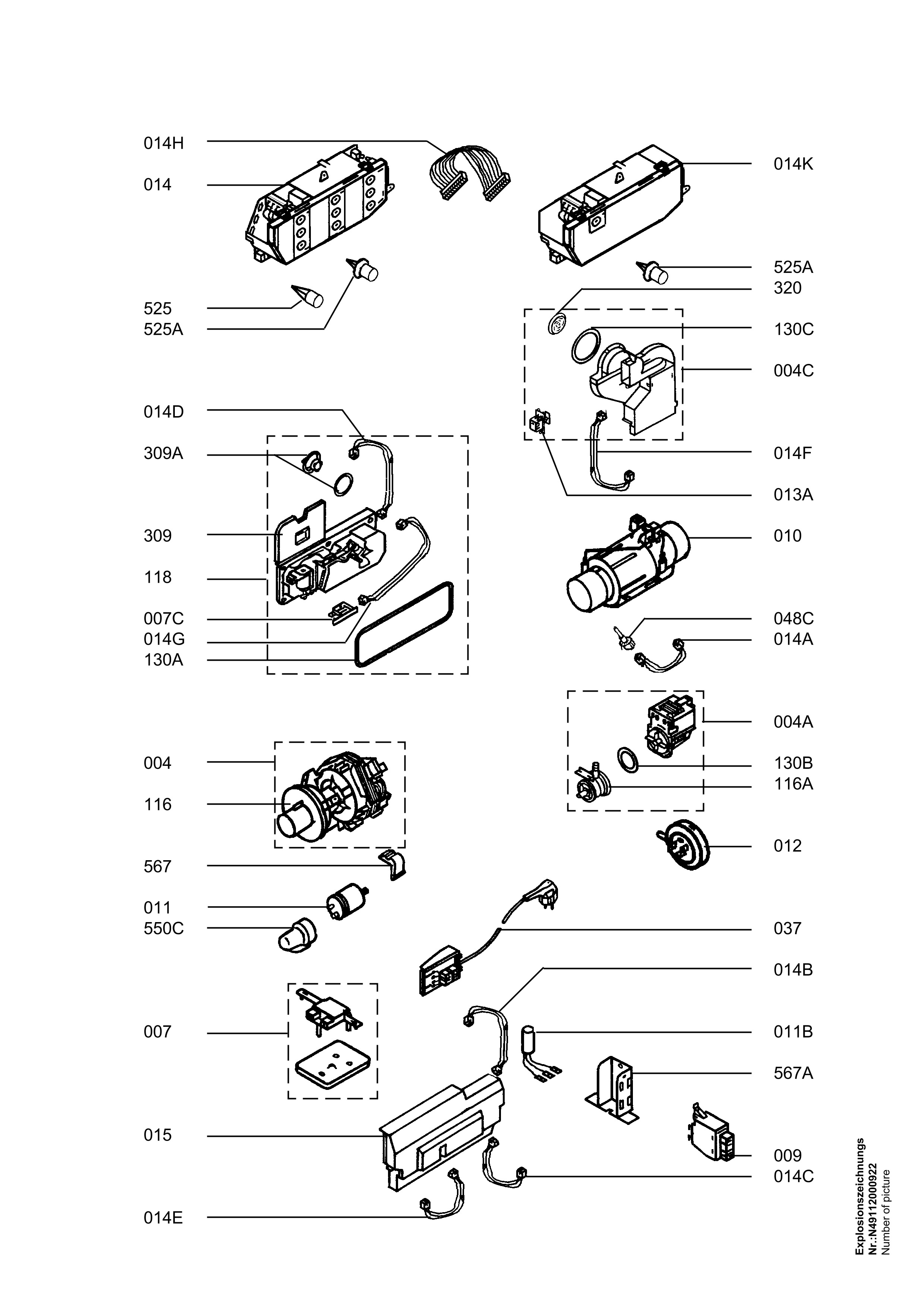 Explosionszeichnung AEG 91123461500 FAV40869IW
