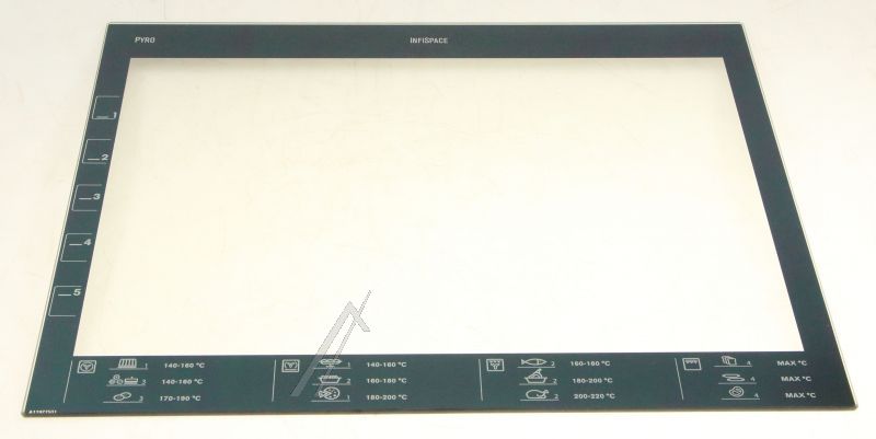 AEG Electrolux 140119275018 Türglas - Türglas,bedruckt,479.5x396.8mm