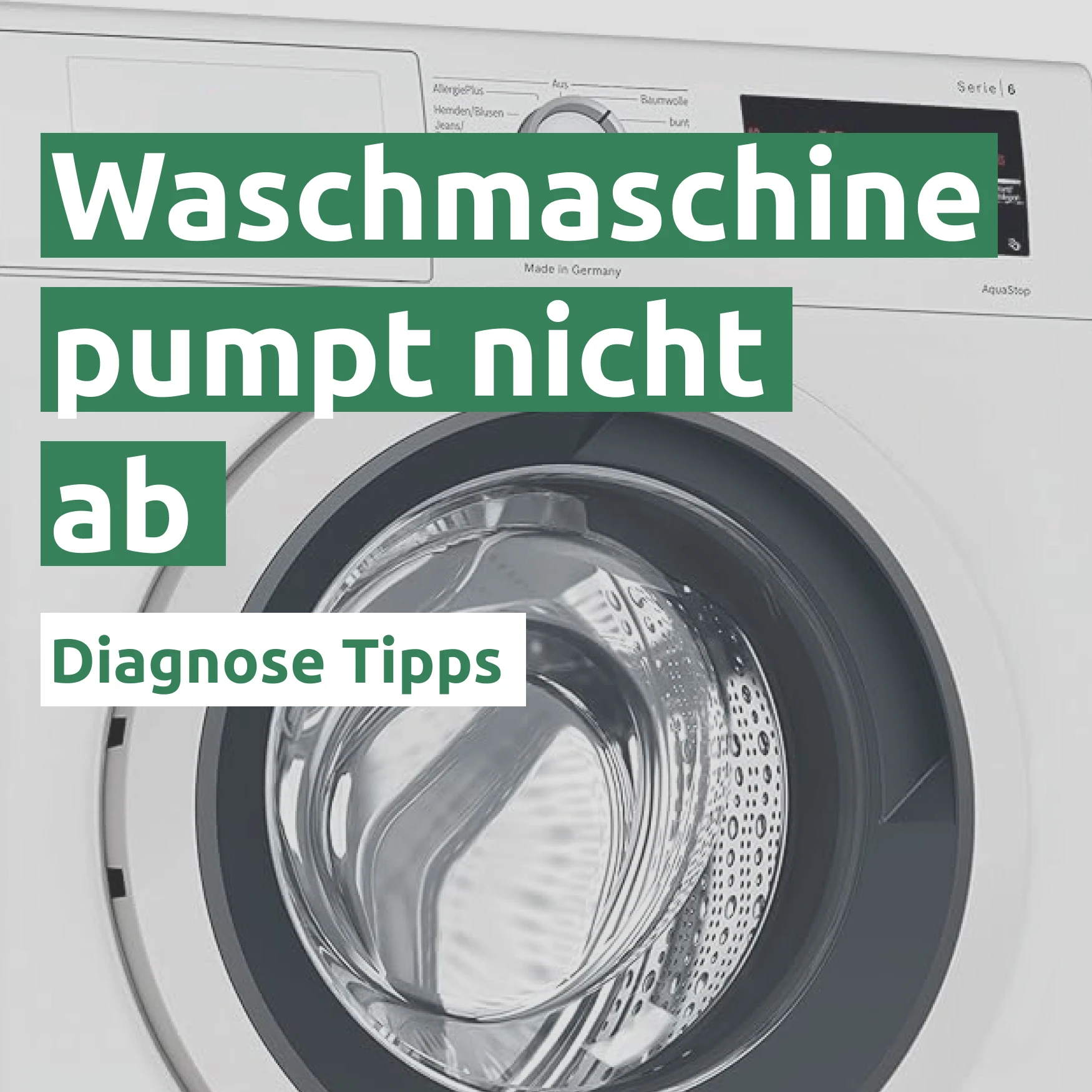 Waschmaschine pumpt nicht ab