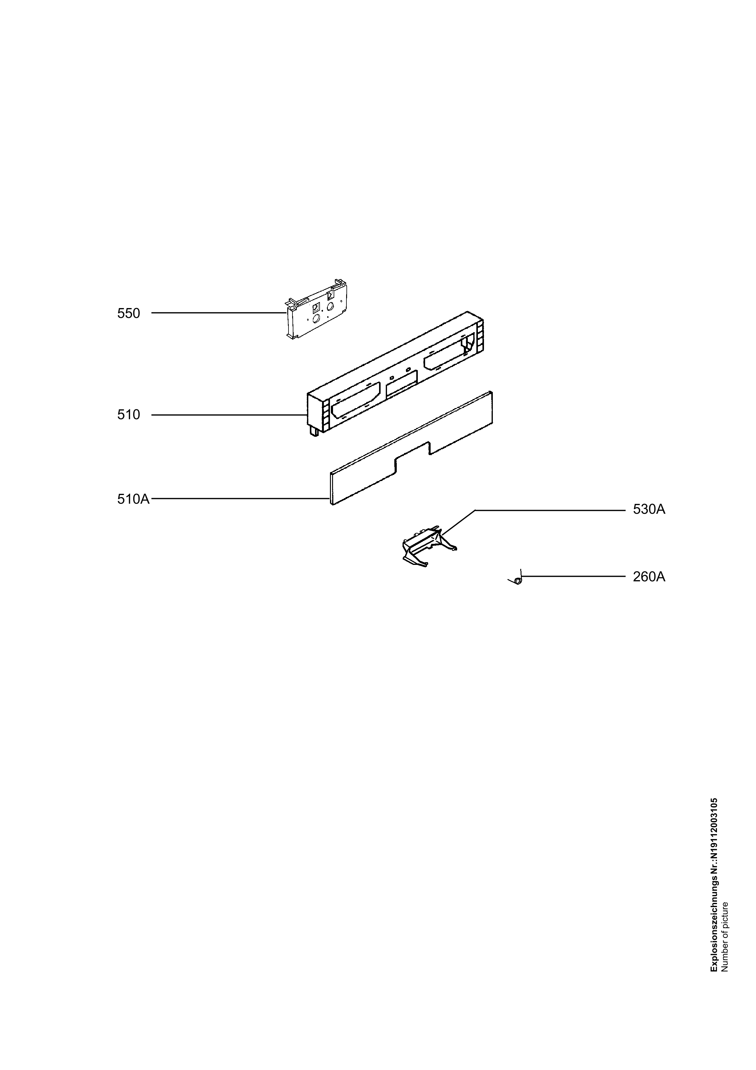 Explosionszeichnung AEG 91123511700 ESI 6150 X