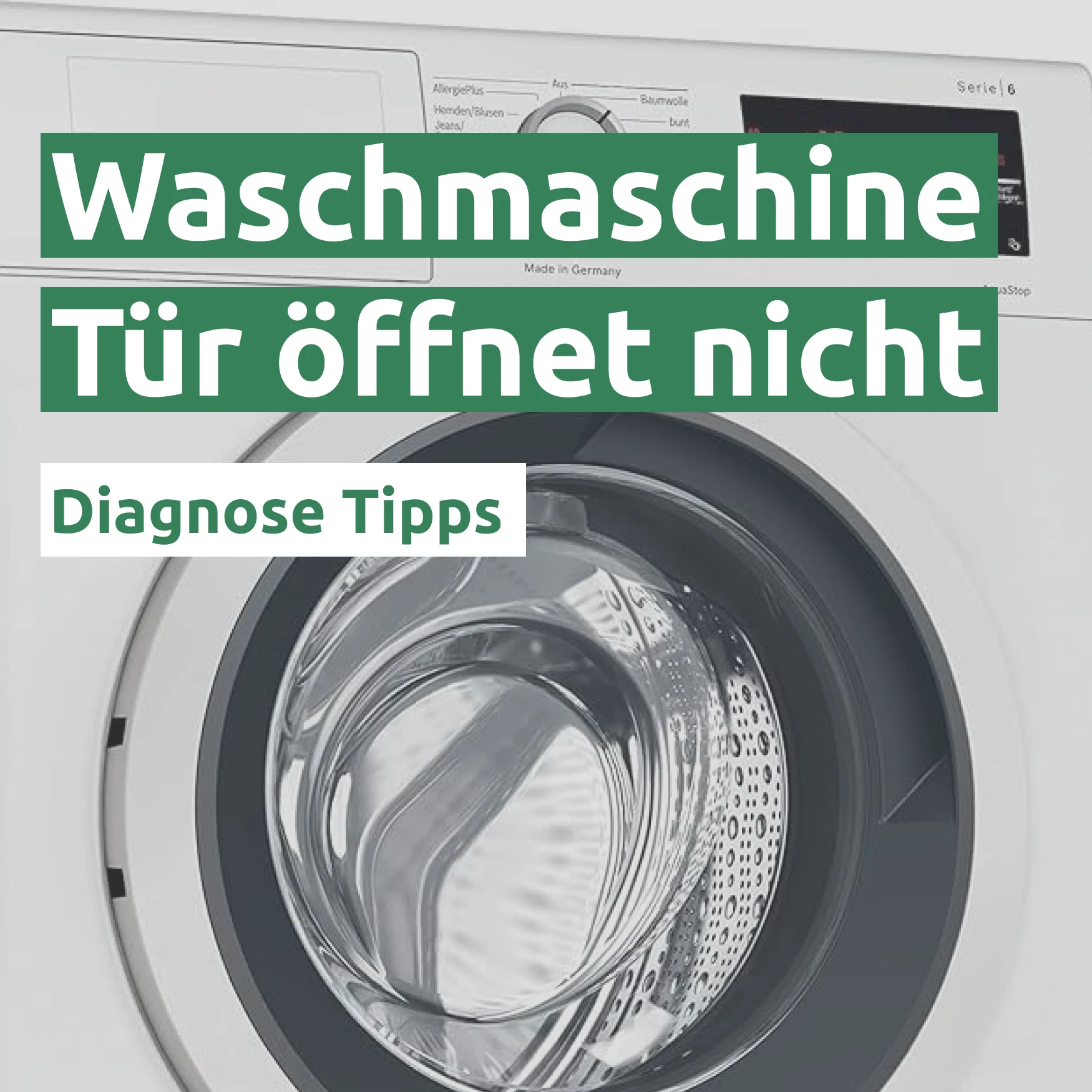 Waschmaschine Tür geht nicht auf 